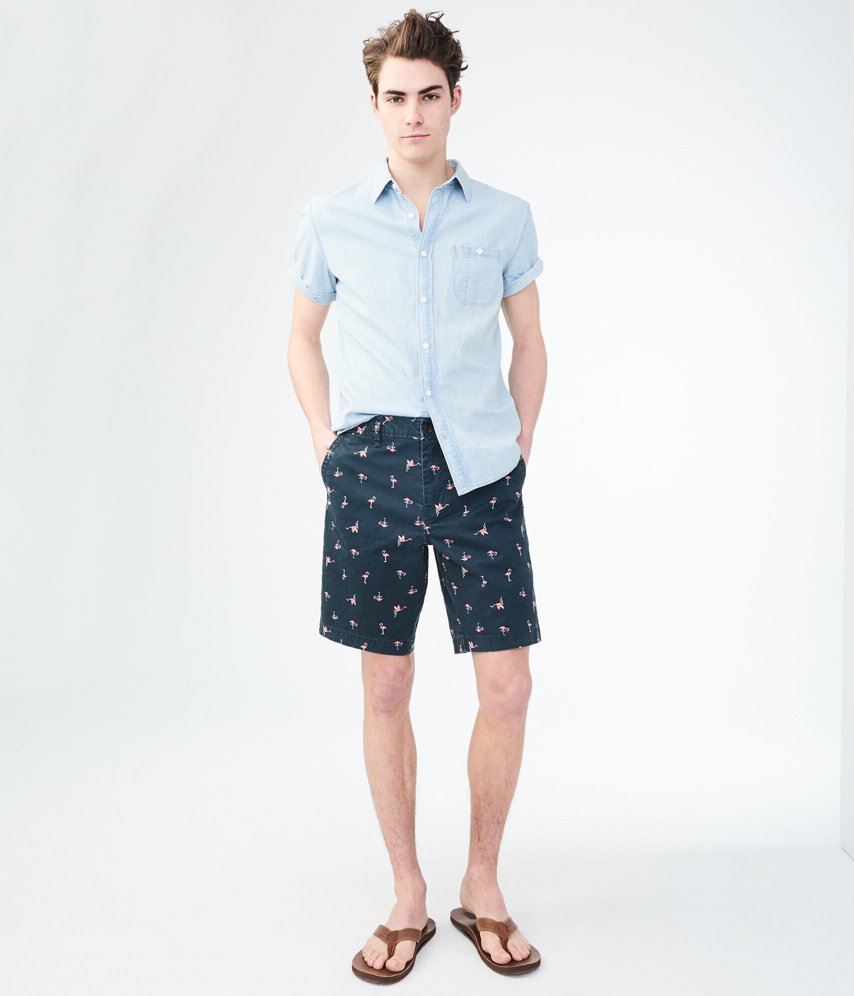 Flamingo Stretch FlatFront Chino Shorts