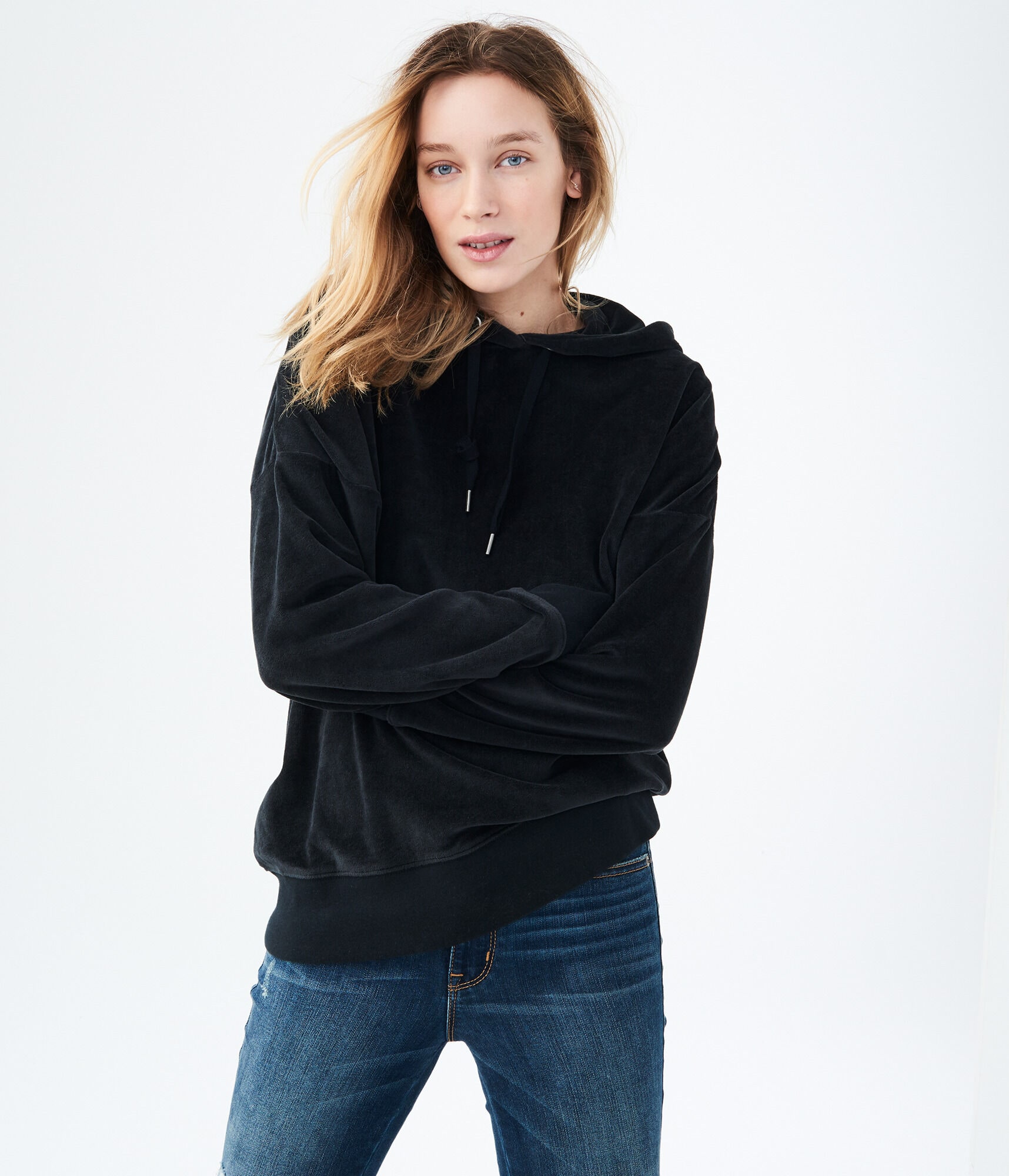 Velour oversized hoodie Clearance