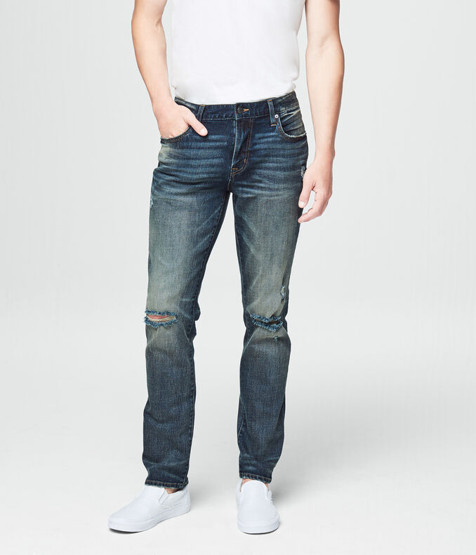 Skinny Destroyed Dark Wash Reflex Jean