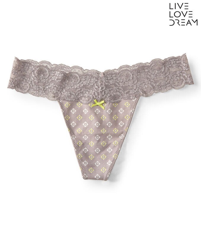 Diamond Flower Lace Thong