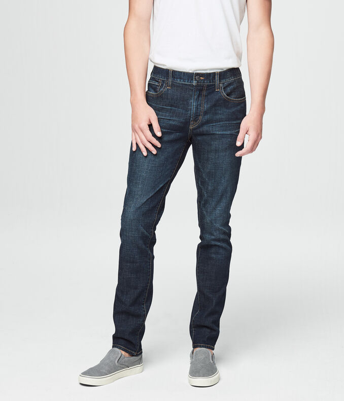 Slim Taper Blue-Black Dark Wash Reflex Jean