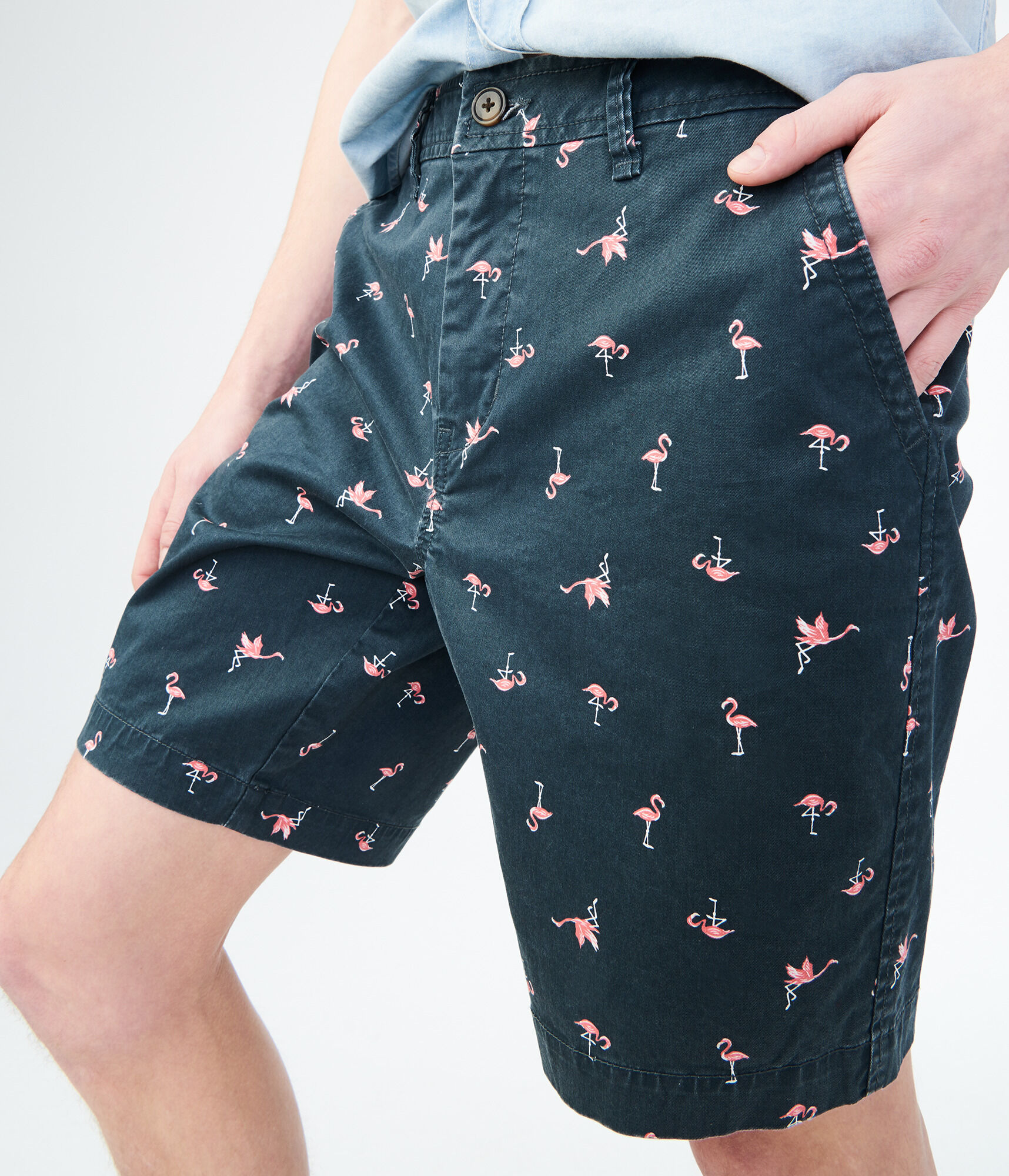 Flamingo Stretch FlatFront Chino Shorts