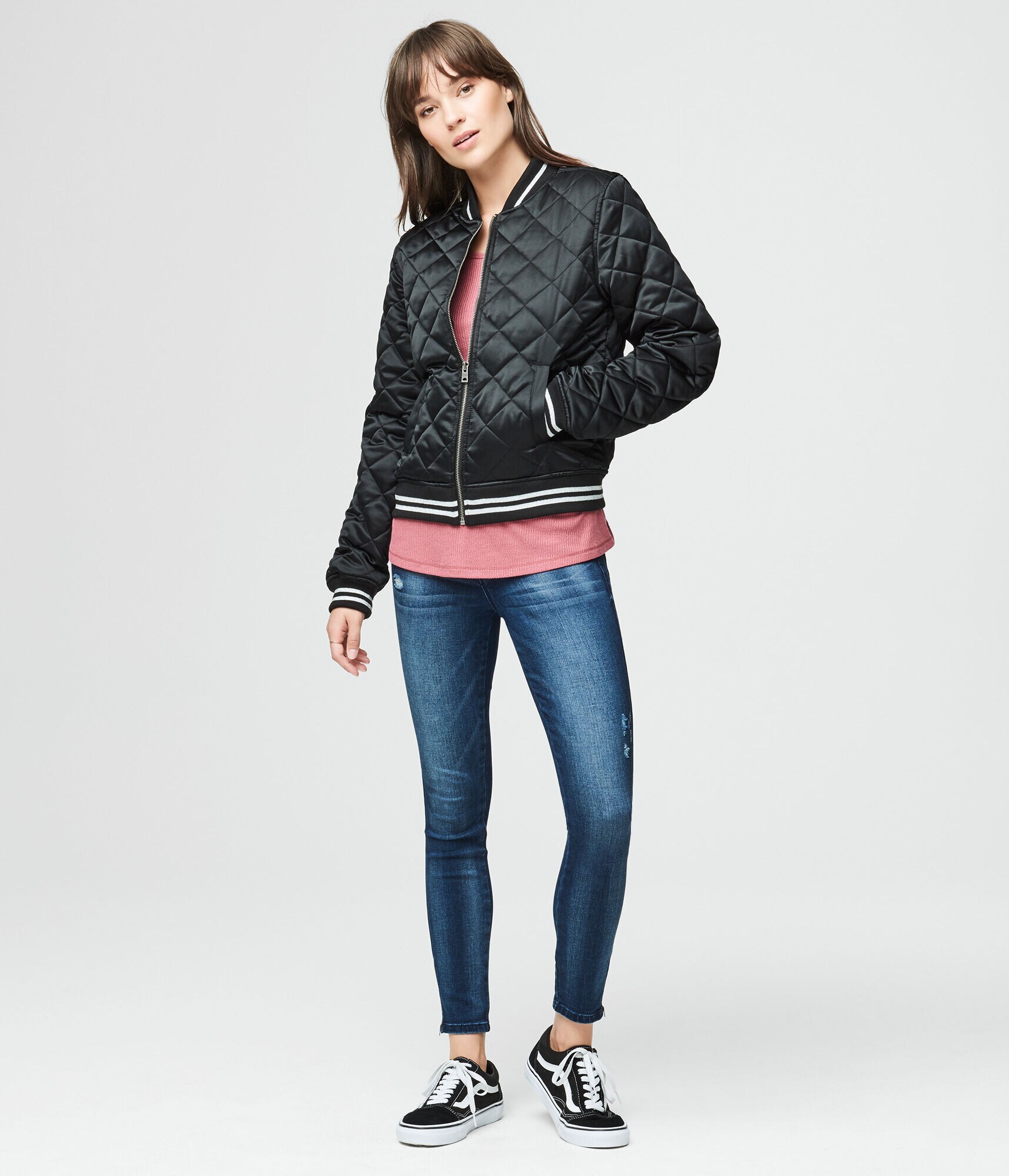 Quilted Bomber Jacket for Teen Girls & Women Aeropostale