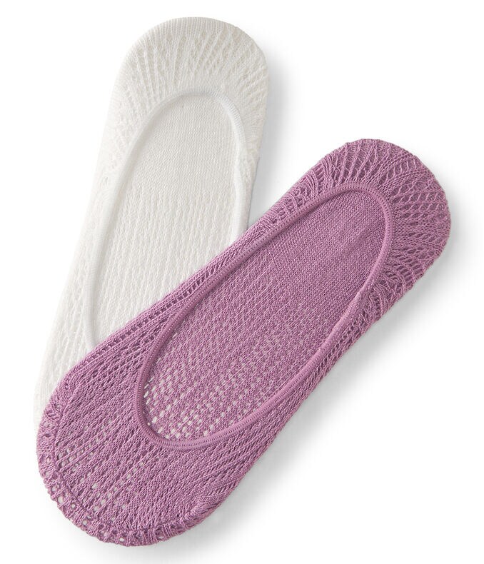 2-Pack Pointelle No-Show Socks