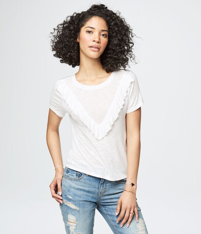 Ruffle-Front Tee