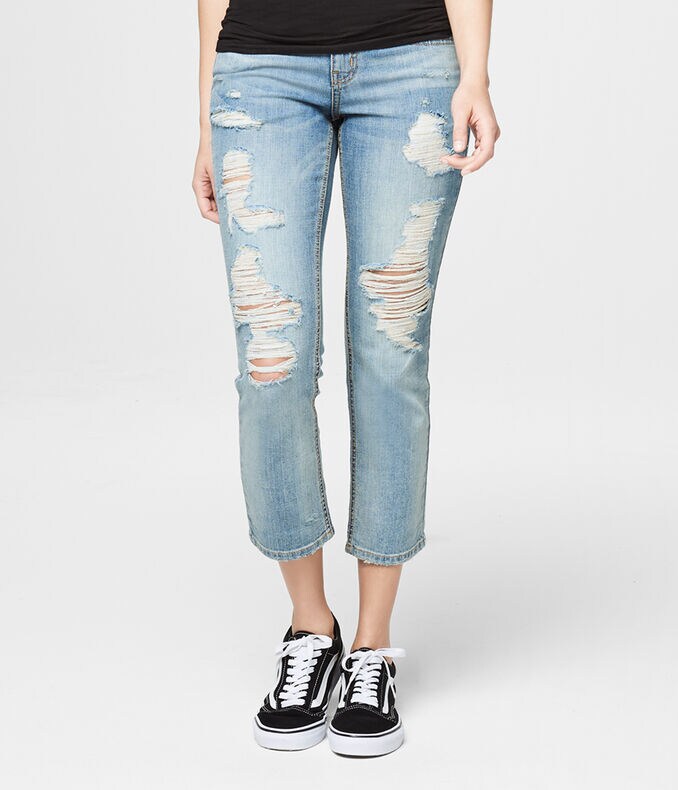 Low-Rise Ankle Straight Jean