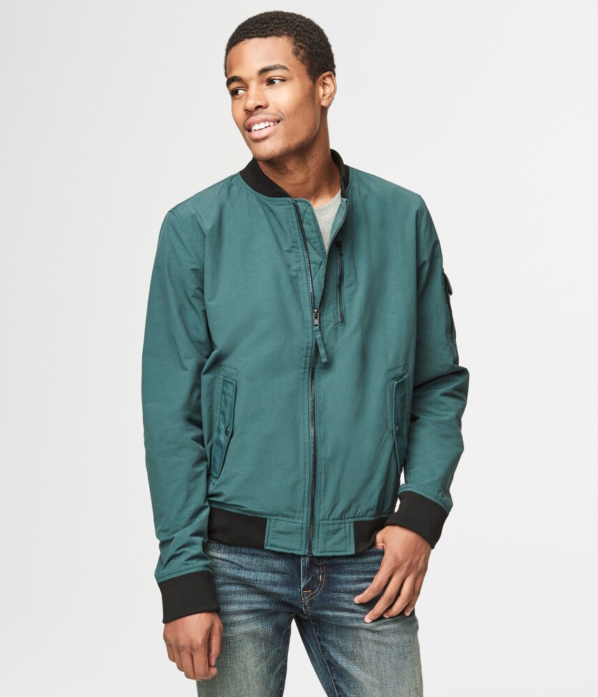 Image of Aeropostale Classic Bomber Jacket - Cambridge Green, XSmall