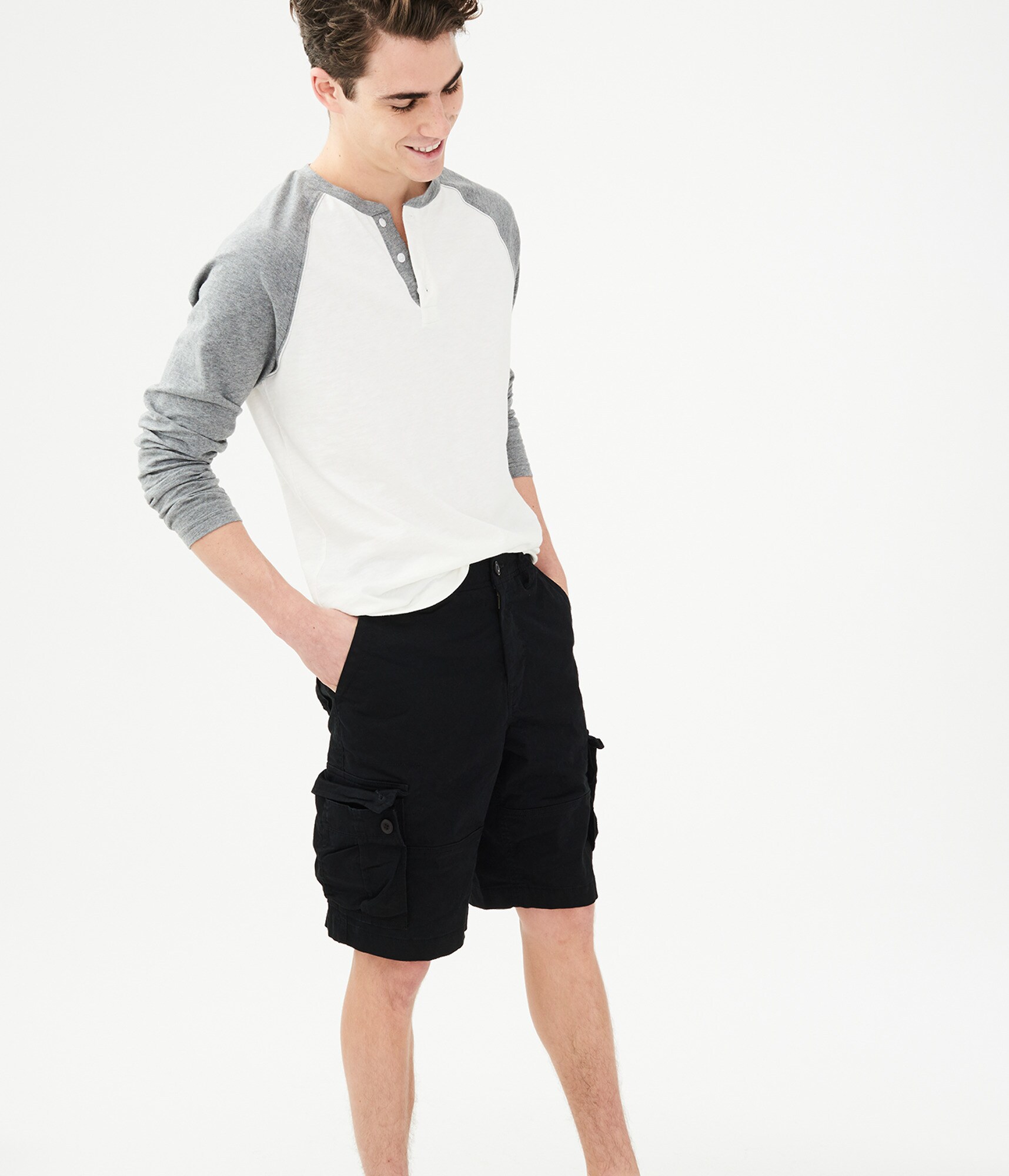Image of Aeropostale Classic Reflex Cargo Shorts - Black,