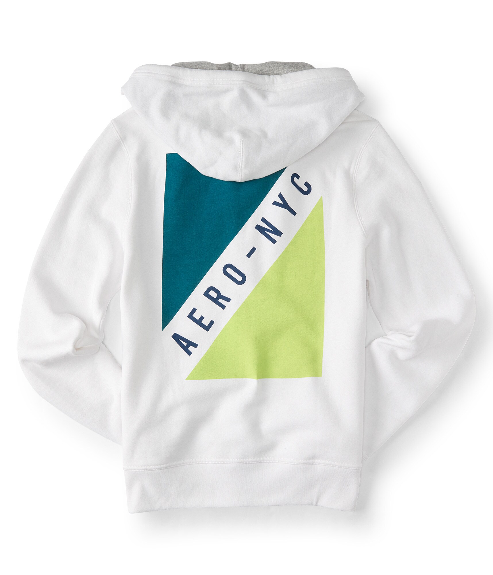 Image of Aeropostale Aero-Nyc Flag Full-Zip Hoodie - Bleach, XSmall