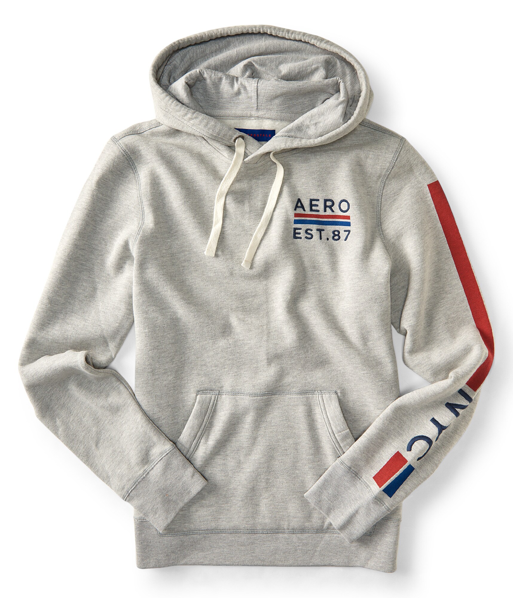 Image of Aeropostale Aero Est.  Pullover Hoodie - Light Heather Grey, XSmall