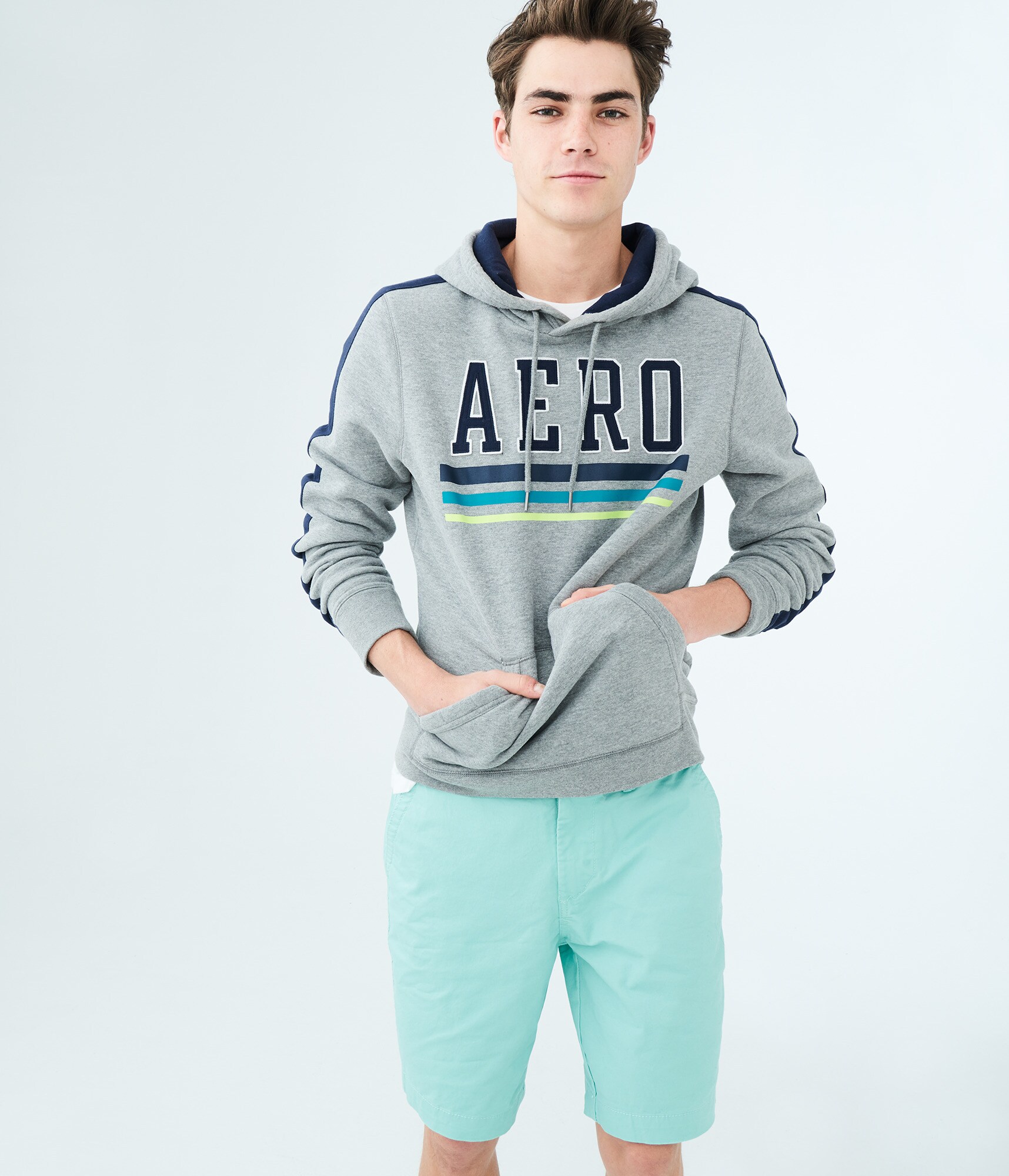 Image of Aeropostale Classic Reflex Flat-Front Shorts - Aqua Marine,