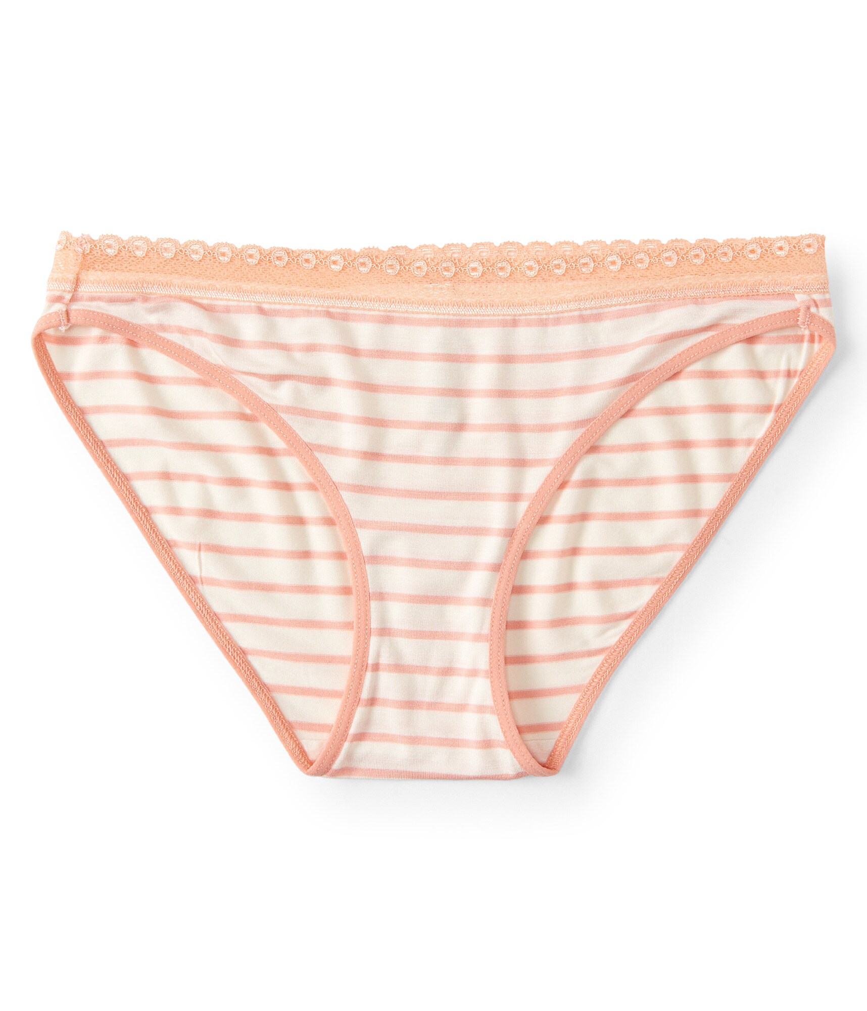 Image of Aeropostale Basic Stripe Bikini - Light Orange, XSmall