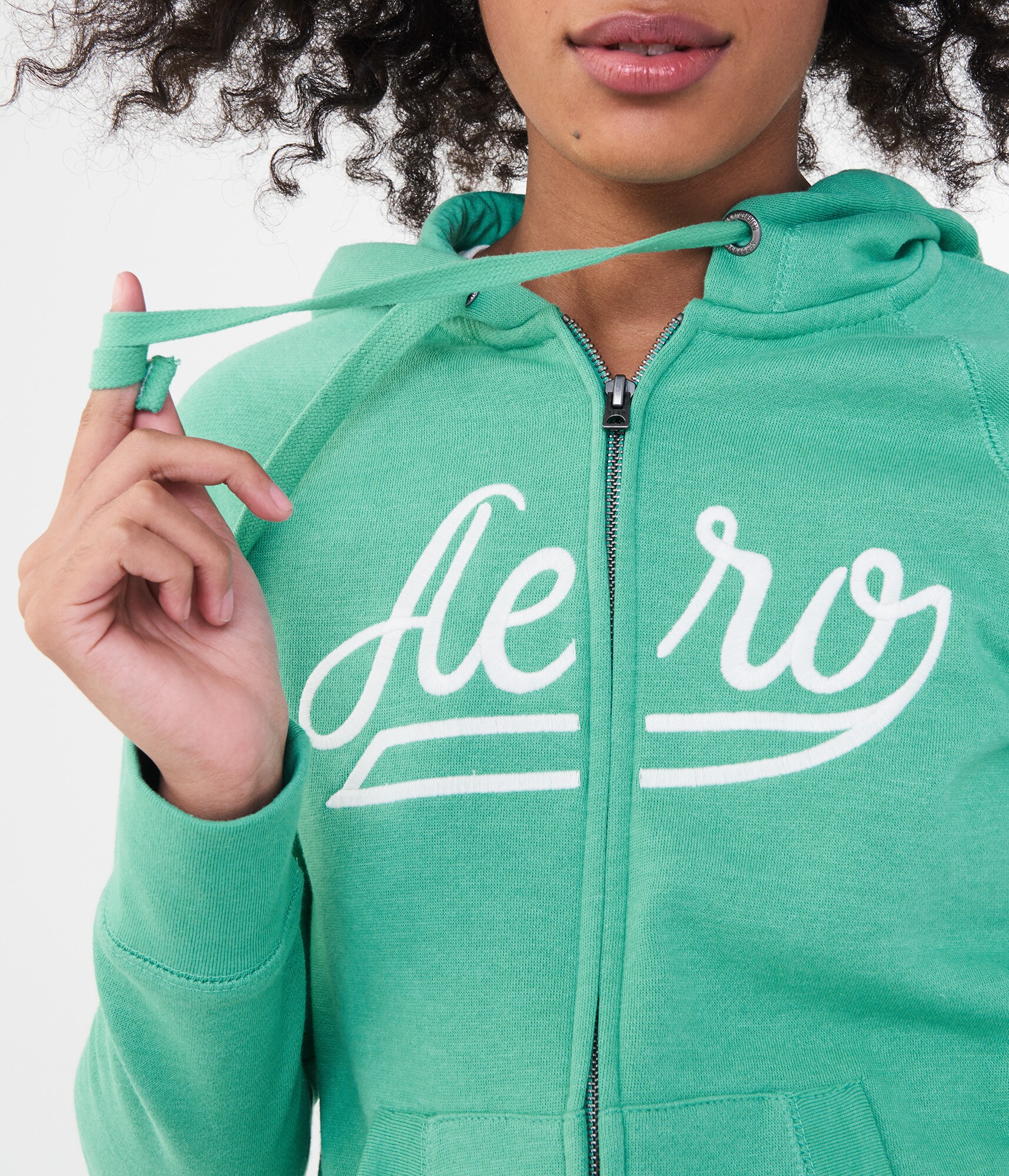 aeropostale womens aero logo full-zip hoodie