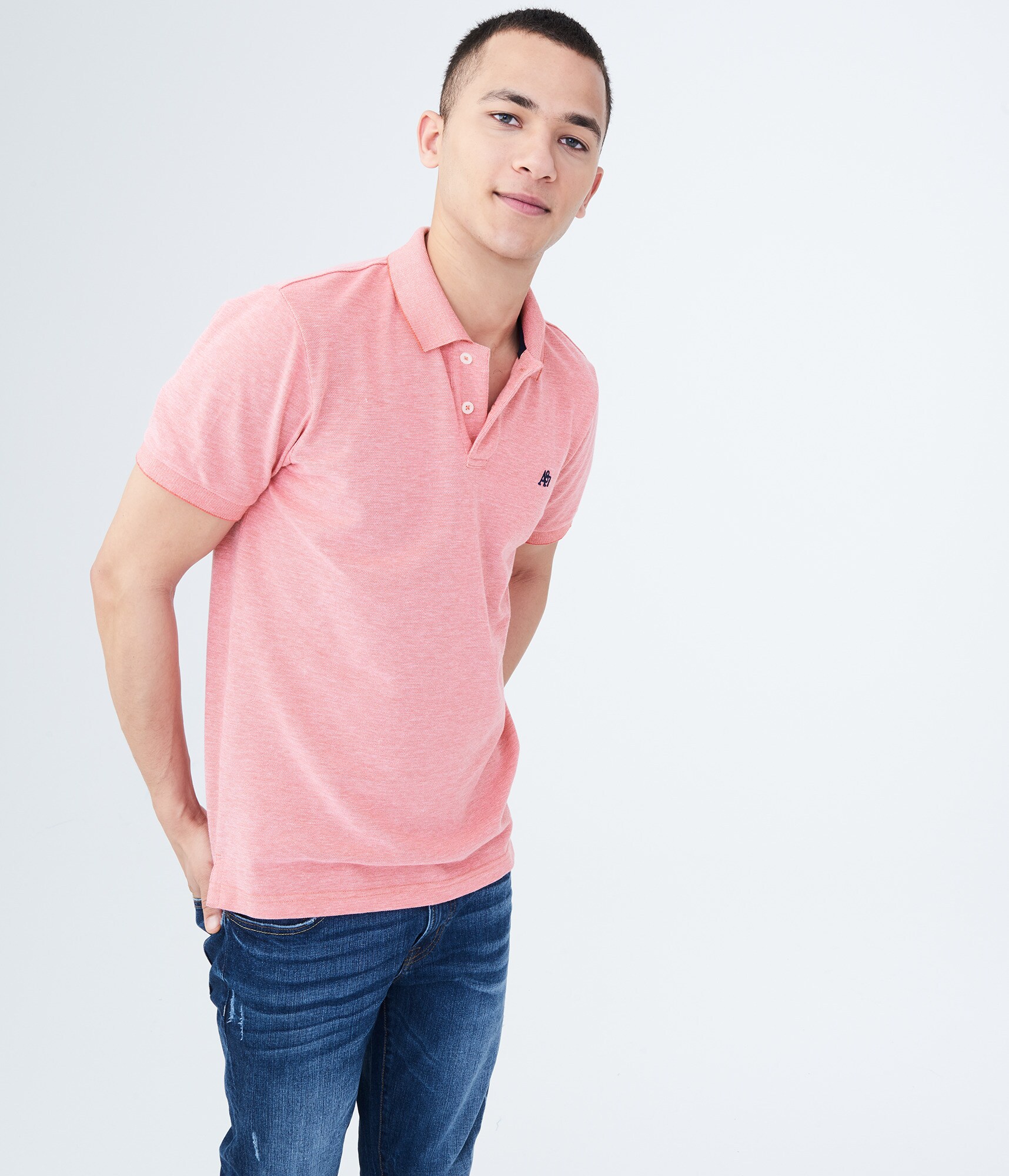 aeropostale mens a87 oxford piquac polo