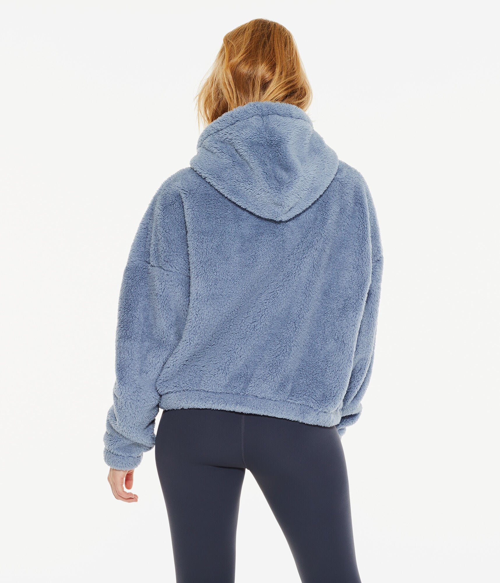 Sherpa Fleece Oversized Full-Zip Hoodie