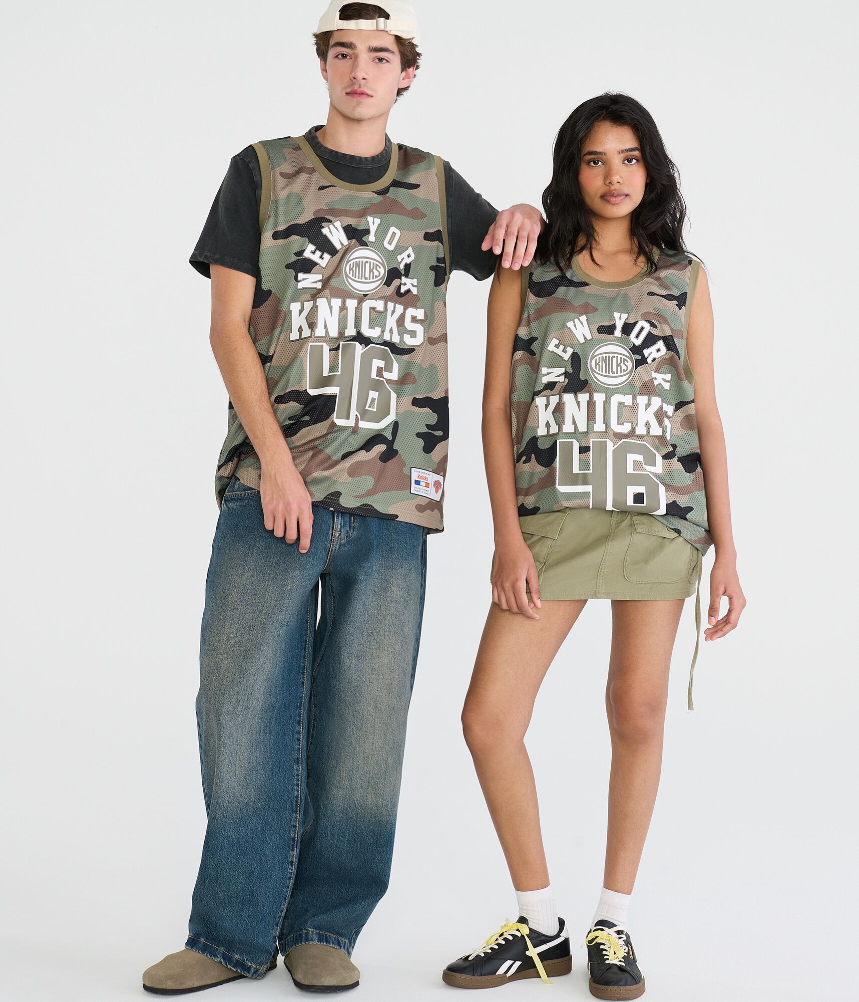 New York Knicks Camo Mesh Tank Top