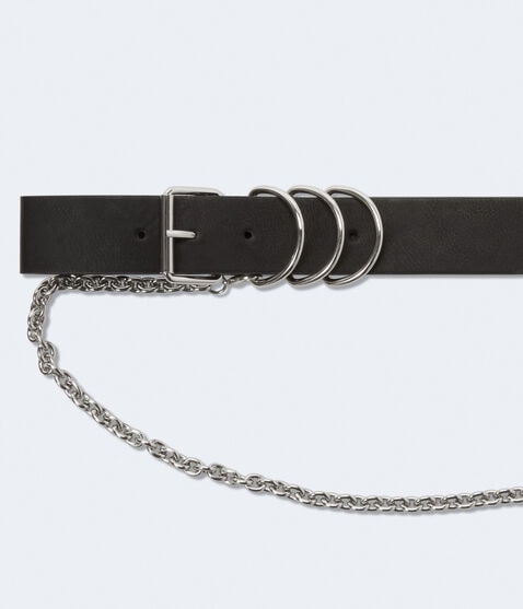 Faux Leather Side Chain Belt Faux Leather Side Chain Belt