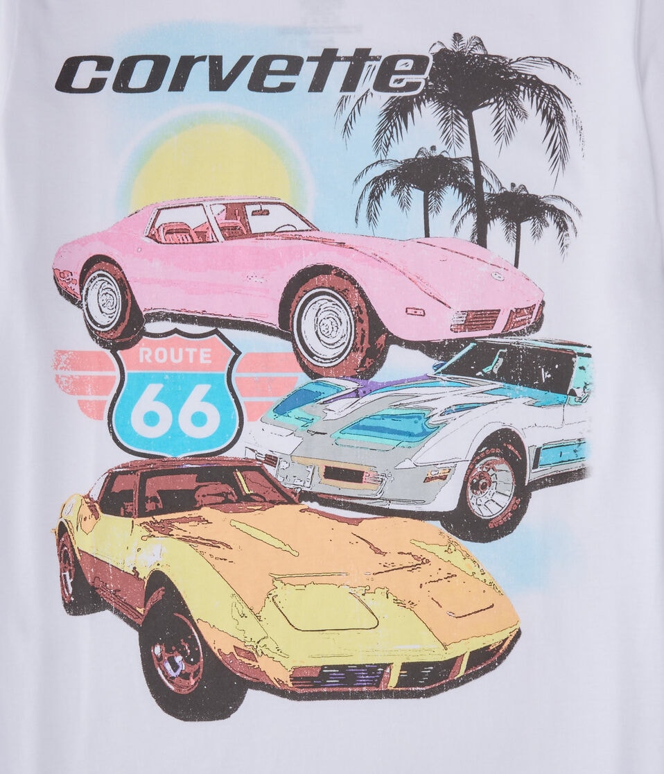 Corvette Route 66 Oversized Graphic Tee