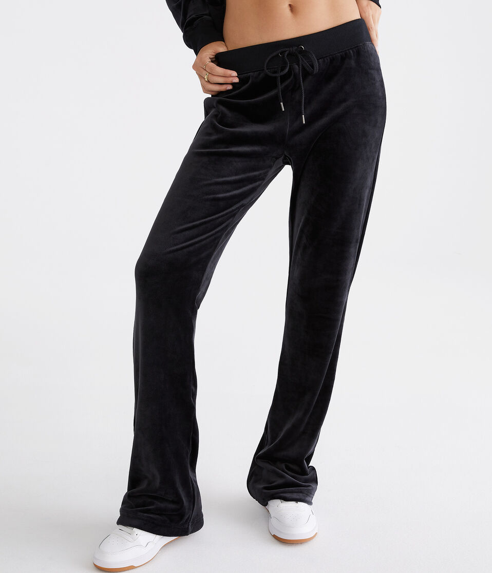 Flare High-Rise Velour Pants