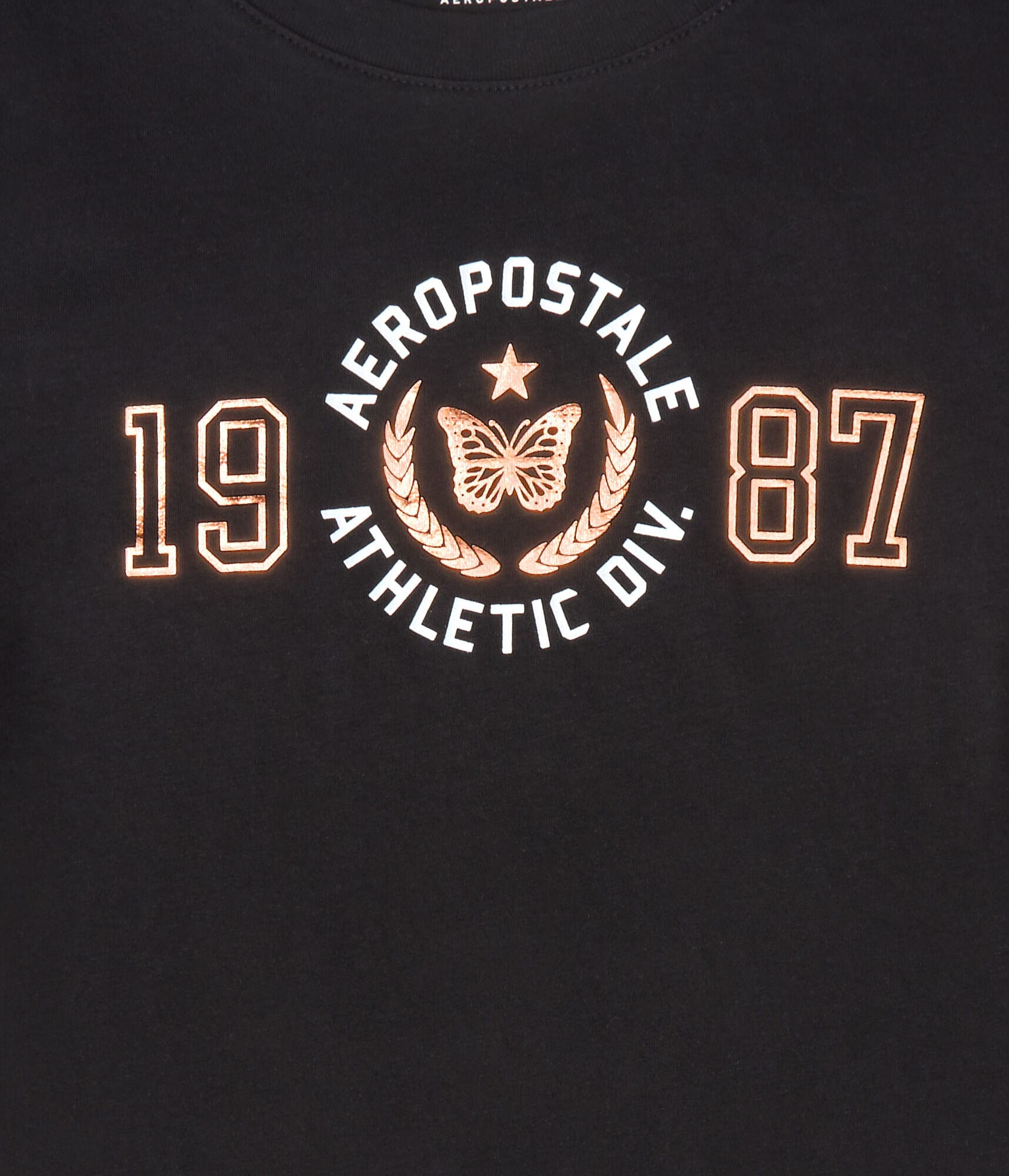 Aeropostale 1987 Butterfly Foil Graphic Tee