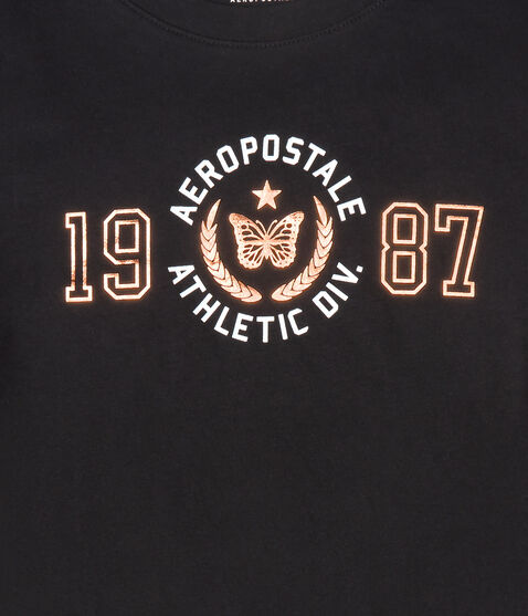 Aeropostale 1987 Butterfly Foil Graphic Tee Aeropostale 1987 Butterfly Foil Graphic Tee