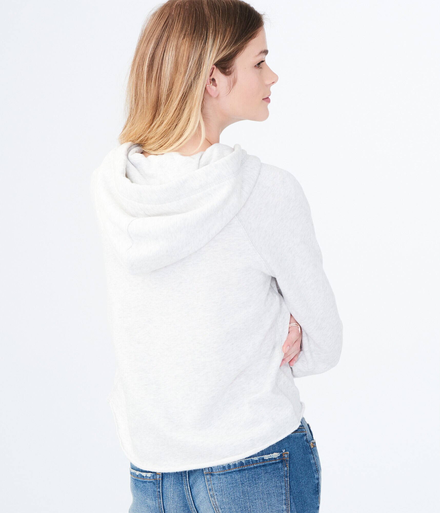 Lace Bell Sleeve Pullover Hoodie