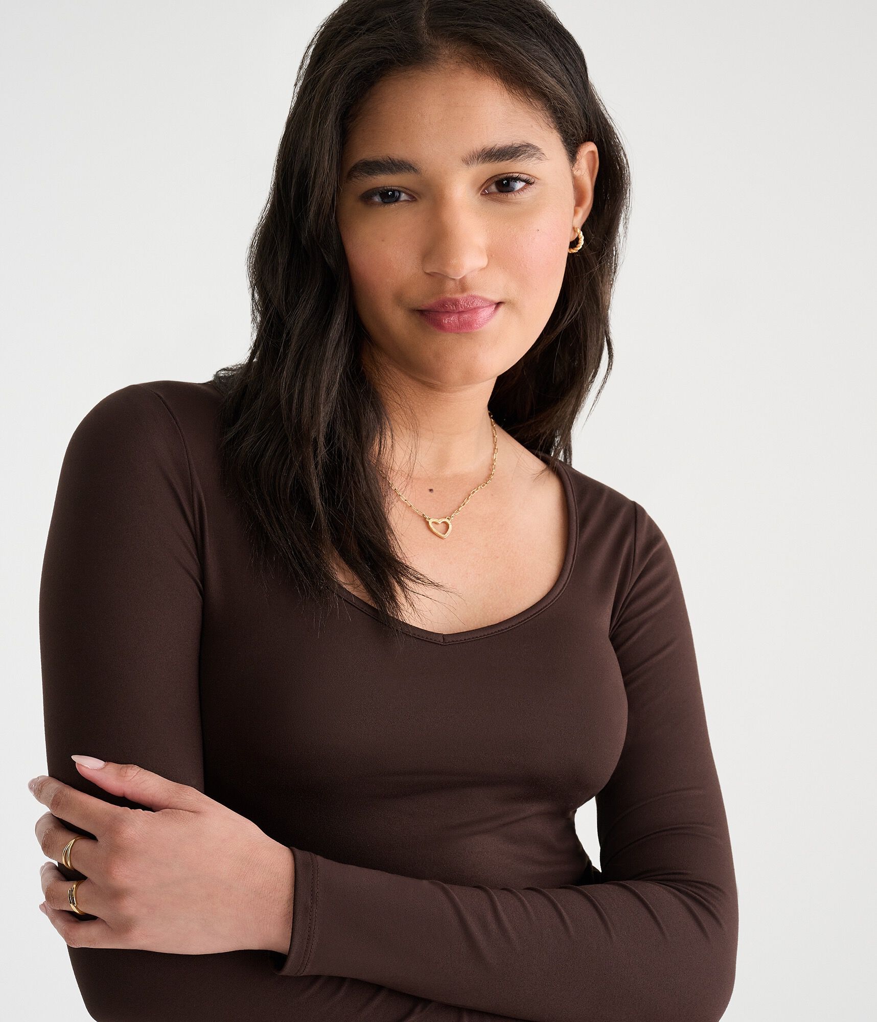 Long Sleeve Buttery Soft Seamless Sweetheart Tee