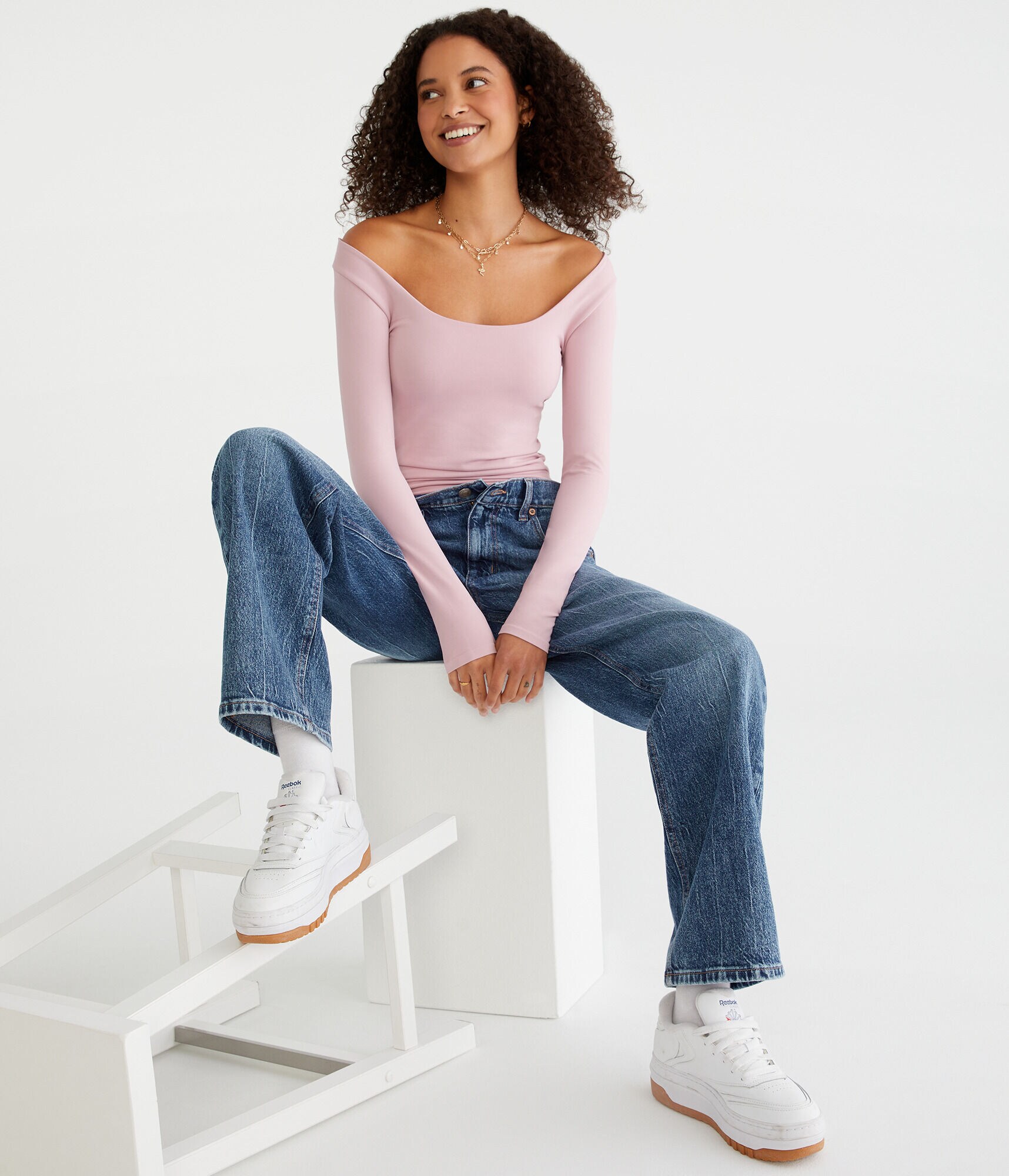 Long Sleeve Seriously Soft Sculpt Scoop-Neck Tee