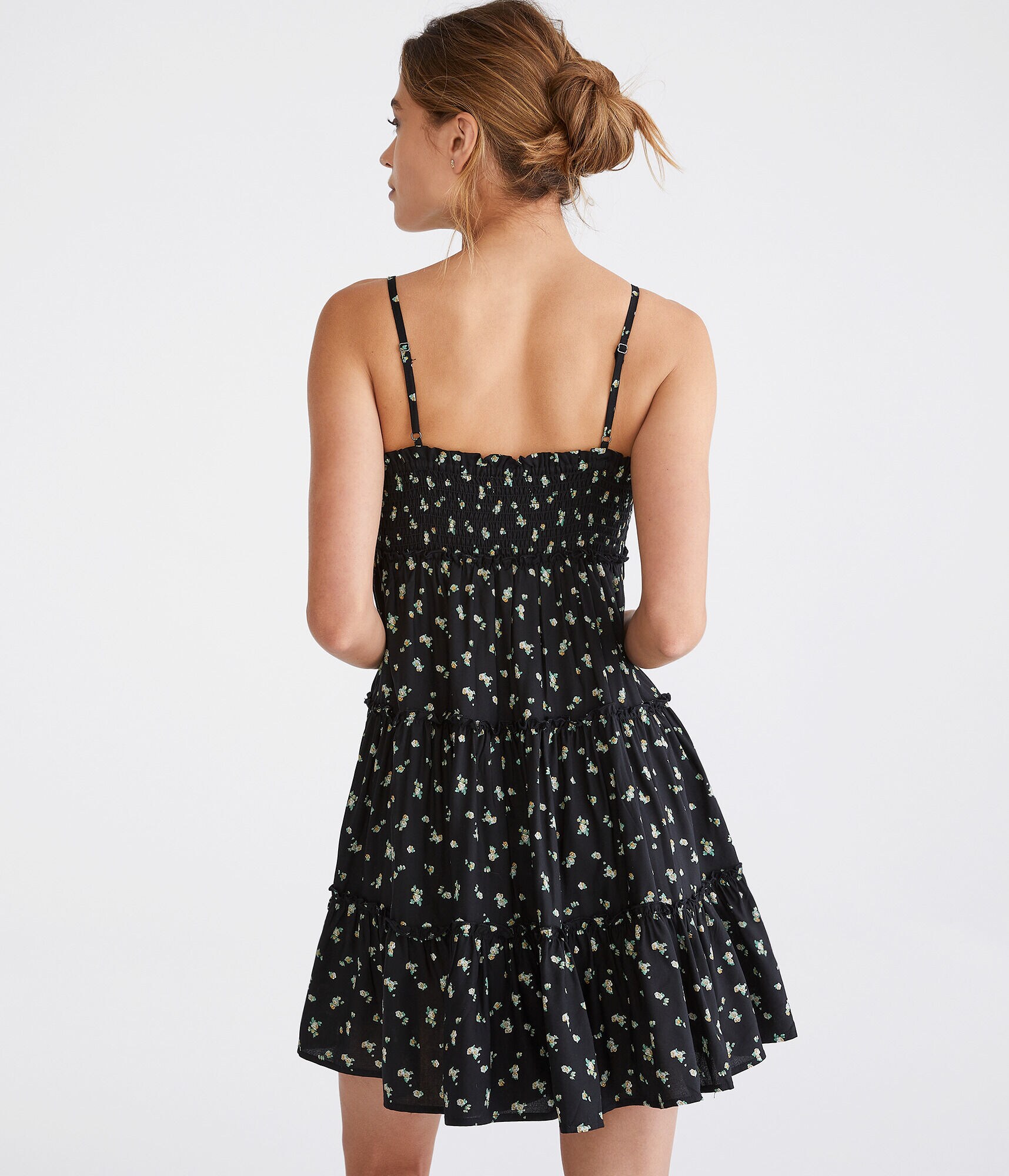 Floral Square-Neck Babydoll Dress