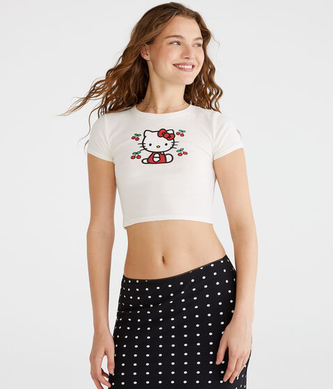 Hello Kitty Cherries Graphic Baby Tee Hello Kitty Cherries Graphic Baby Tee