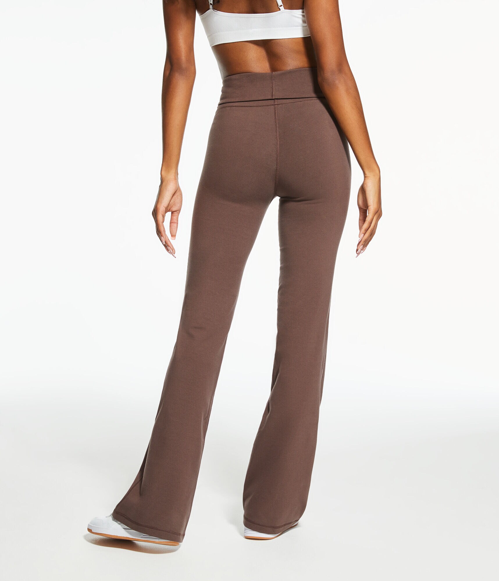 High-Rise Fold-Over Flare Pants