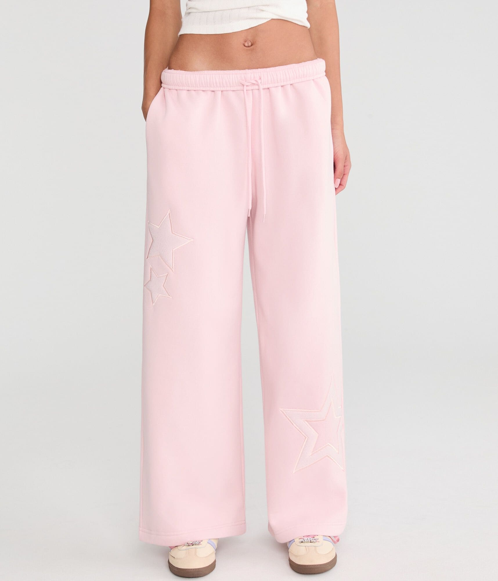 Cloud Soft Stars High-Waisted Wide Leg Sweatpants