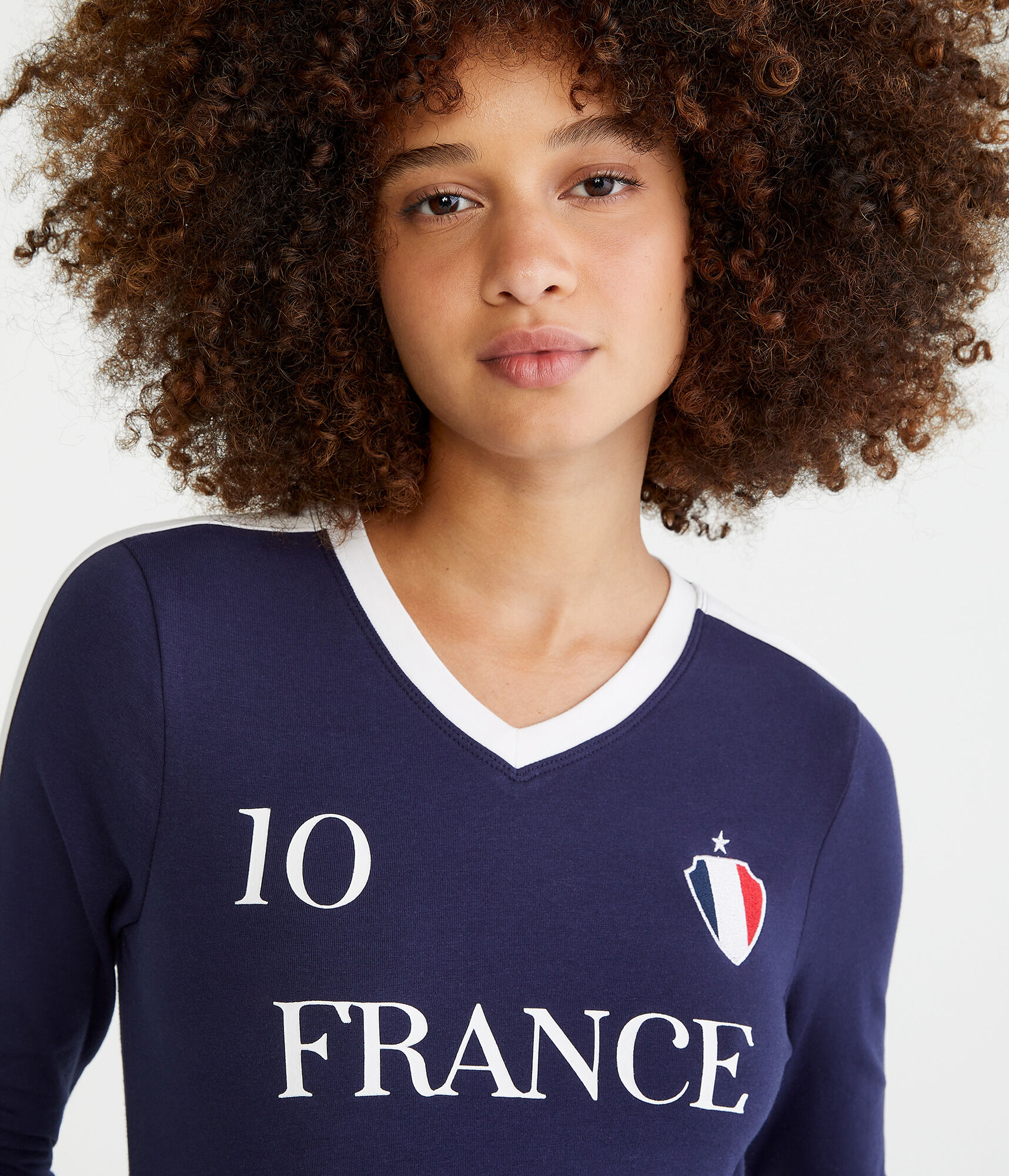 Long Sleeve France Graphic Baby Tee