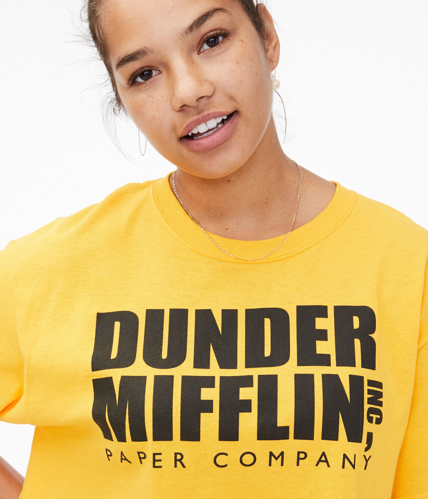 The Office Dunder Mifflin Cropped Graphic Tee
