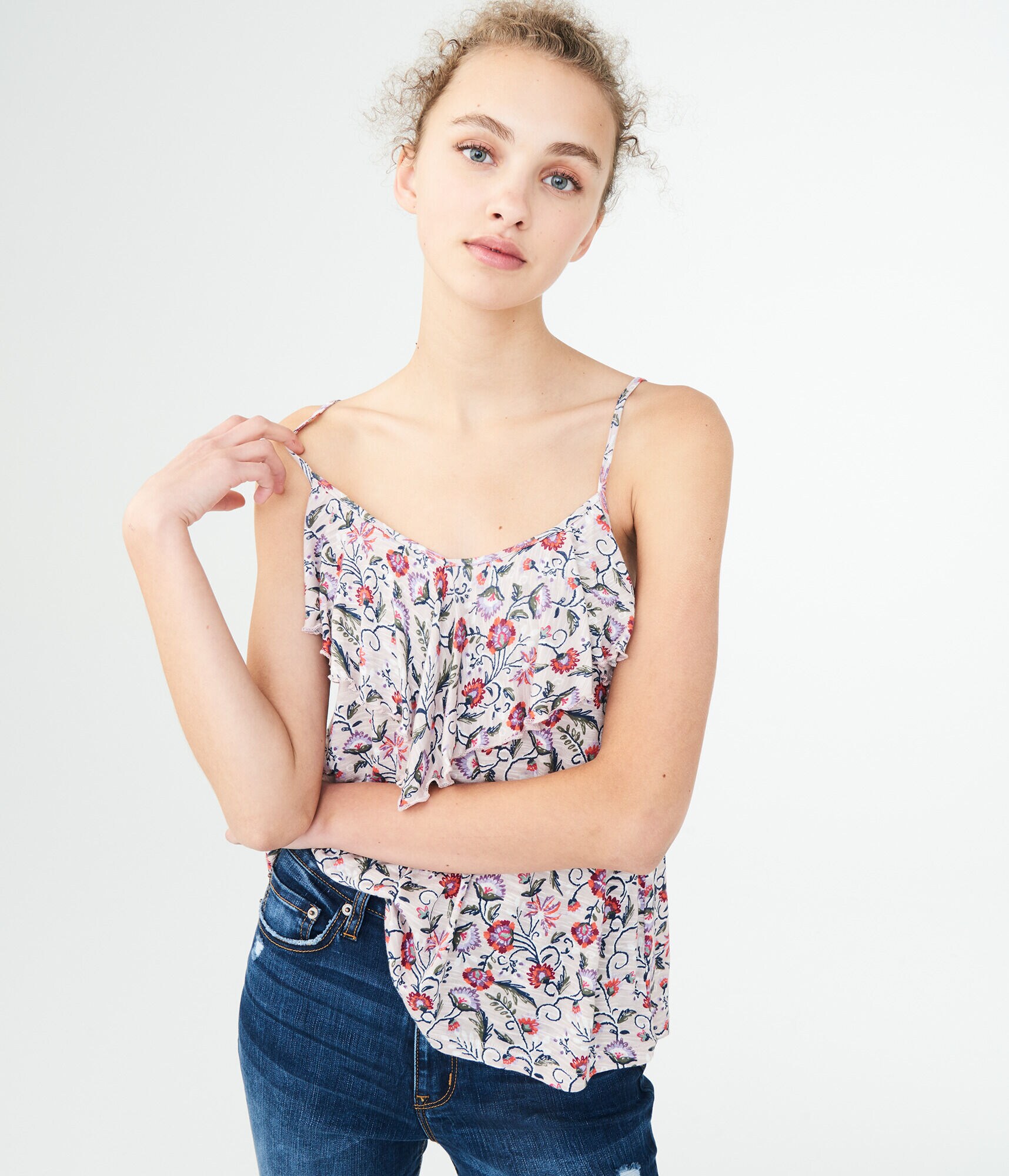 Floral Ruffle Cami