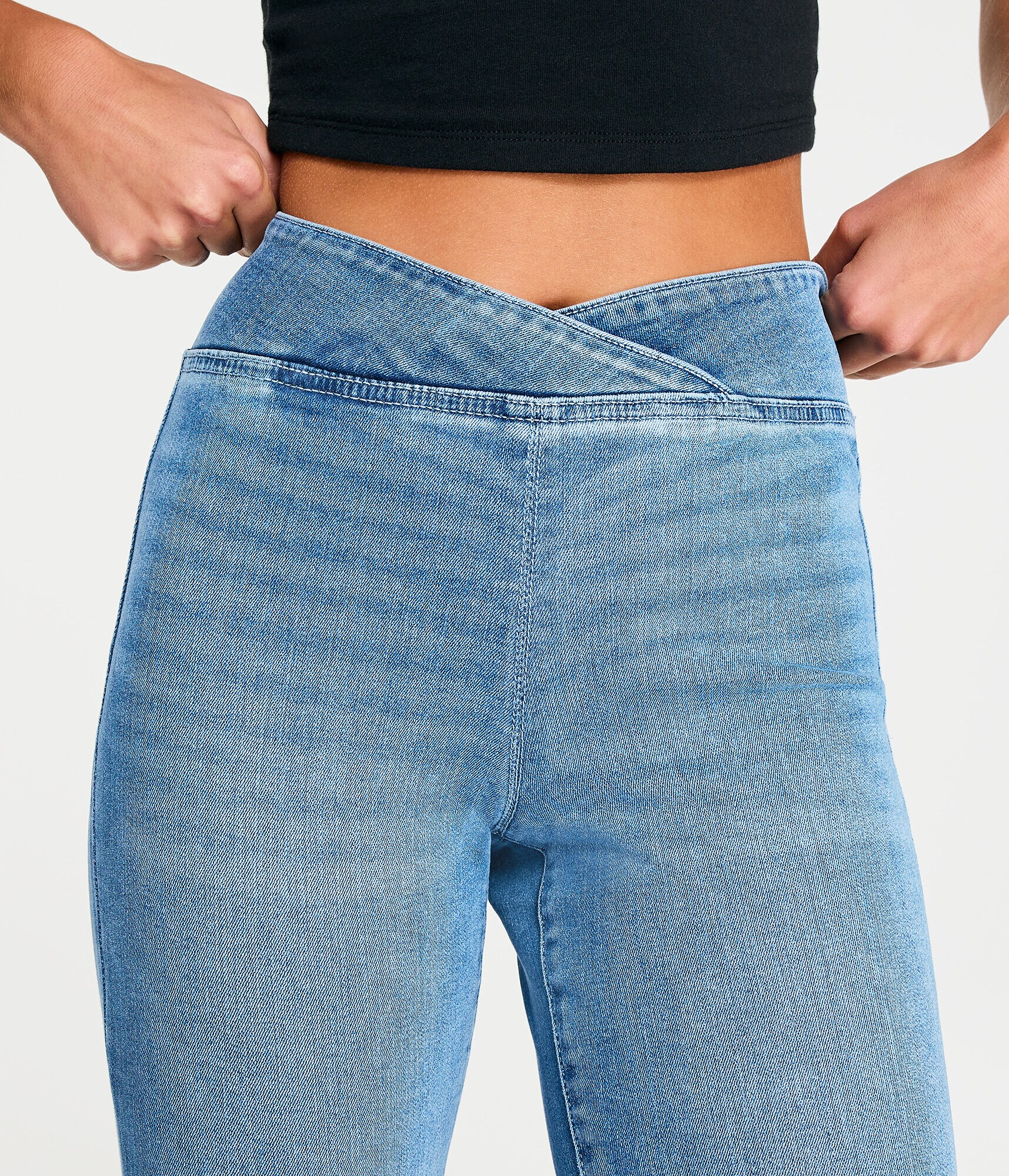 HighWaisted PullOn Flare Soft Flex Jean