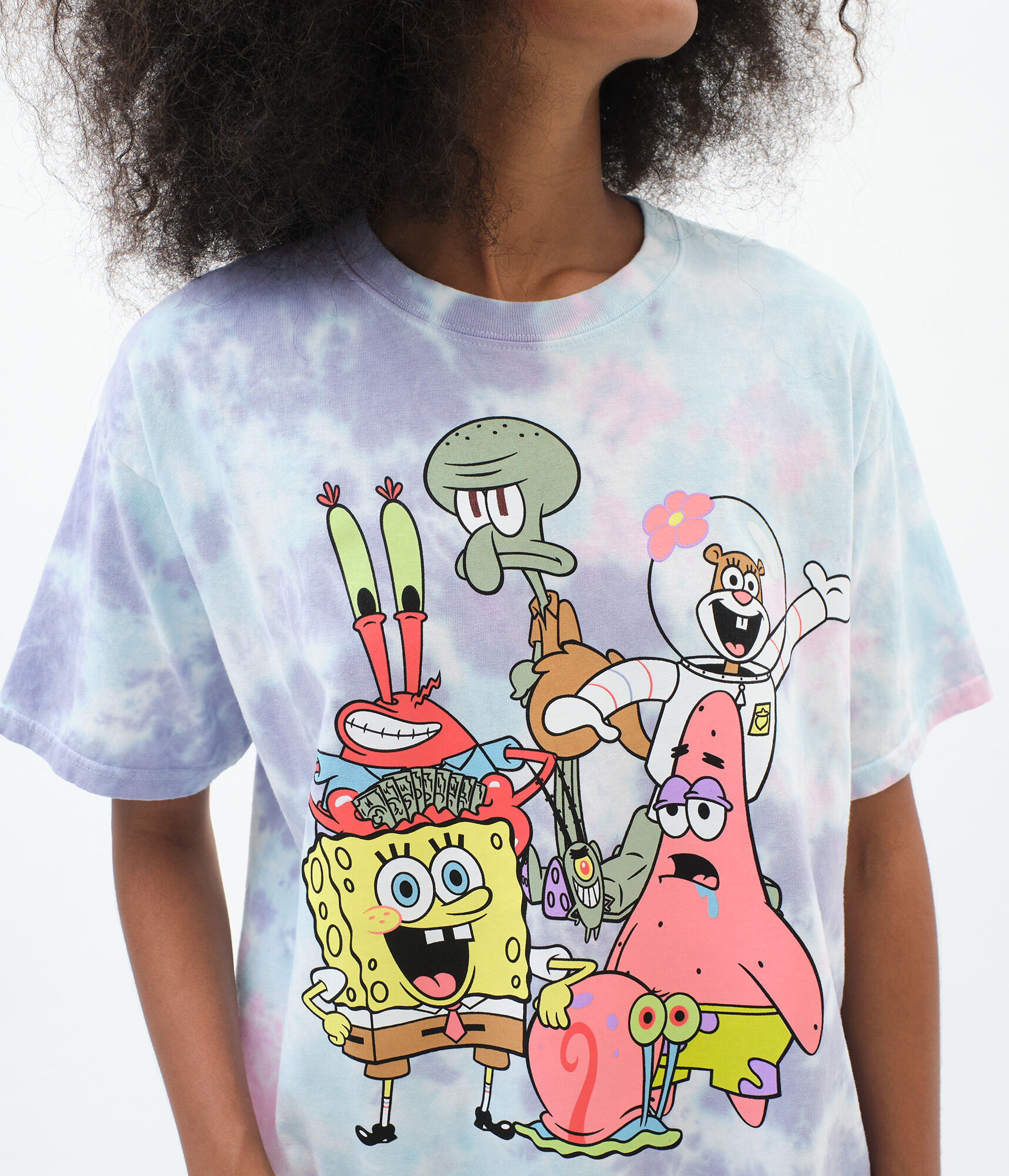 SpongeBob's Crew Tie-Dye Boyfriend Graphic Tee***