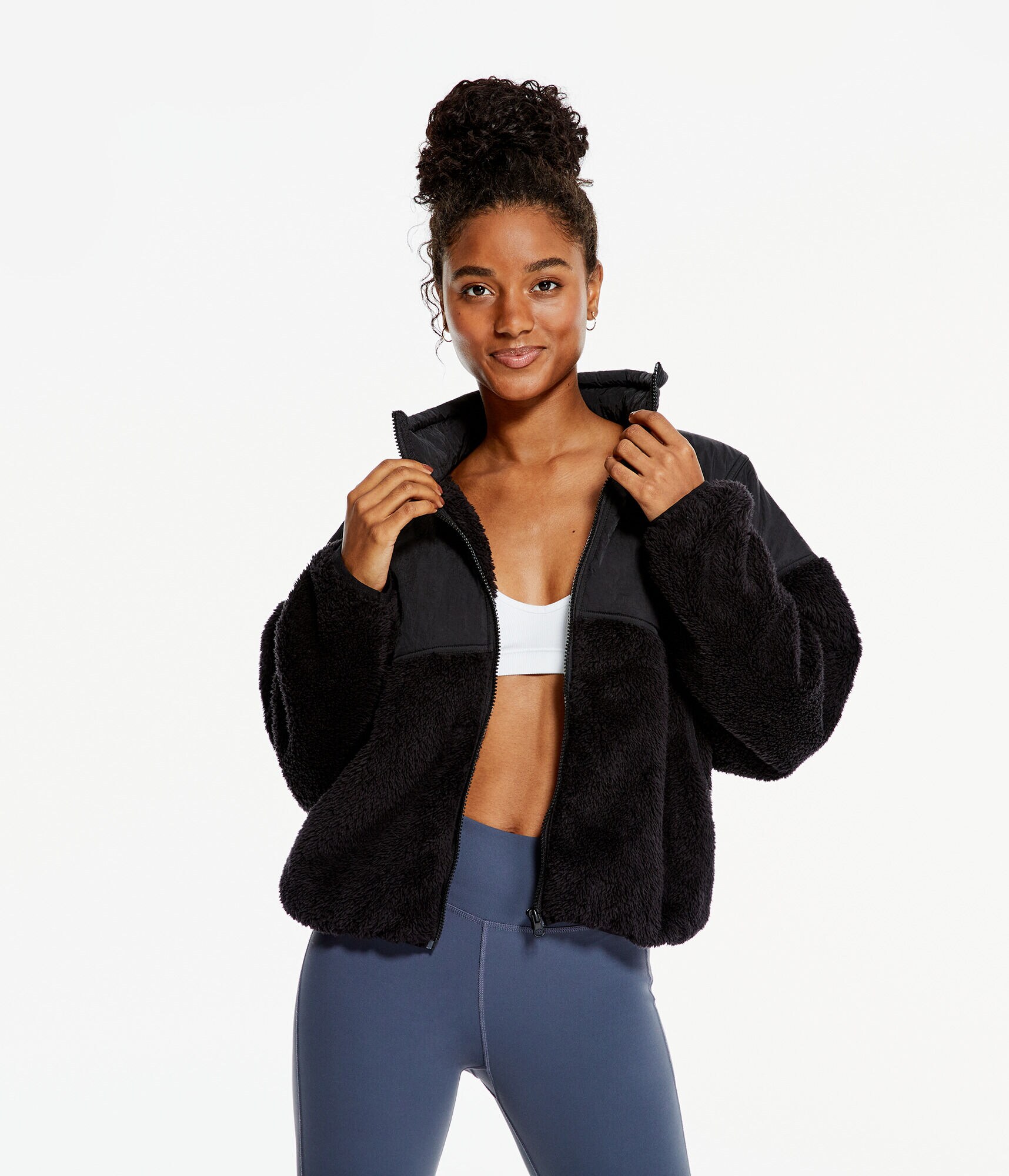 Sherpa Oversized Full-Zip Jacket