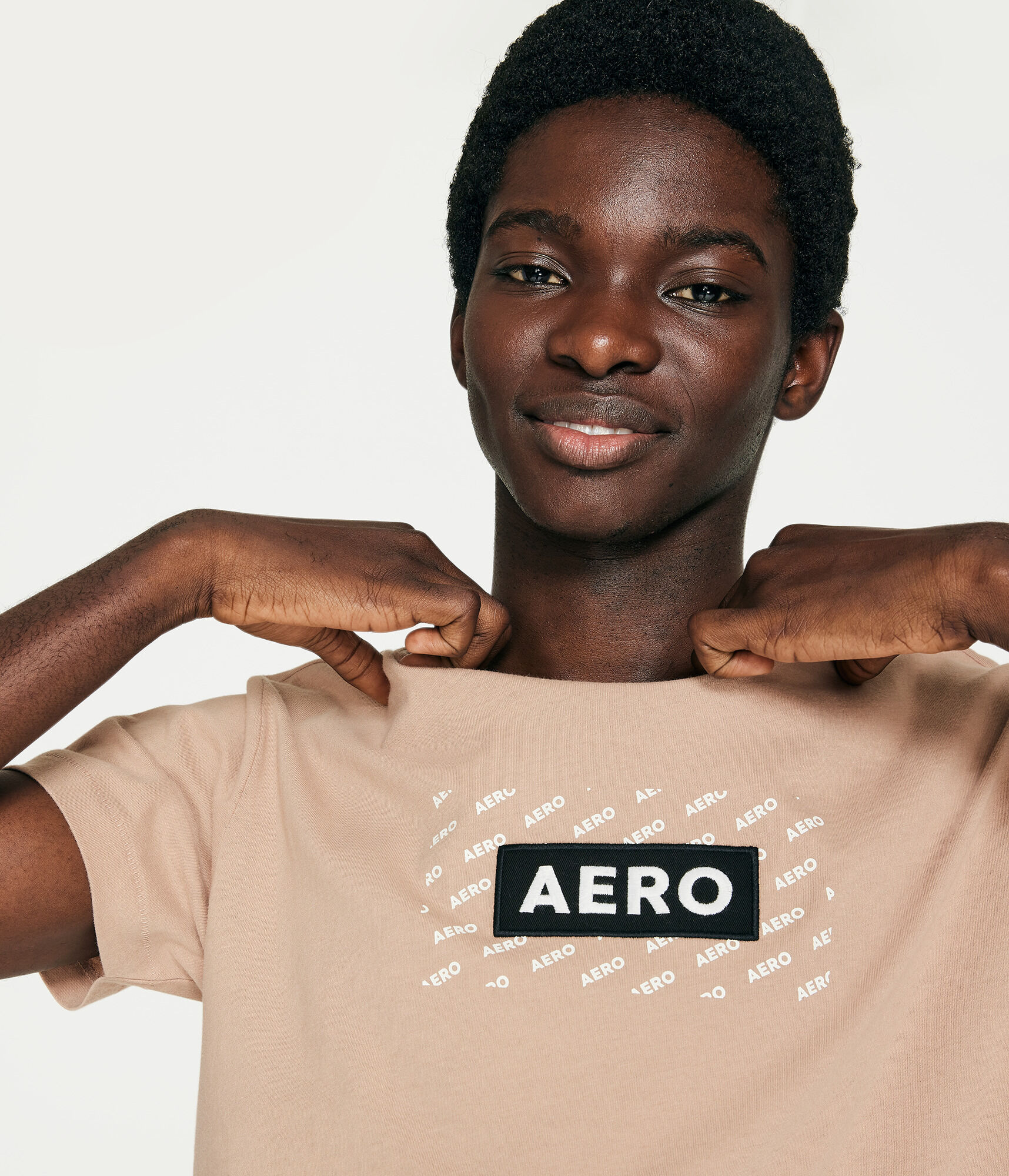 Aero Double Box Logo Appliqu&eacute; Graphic Tee
