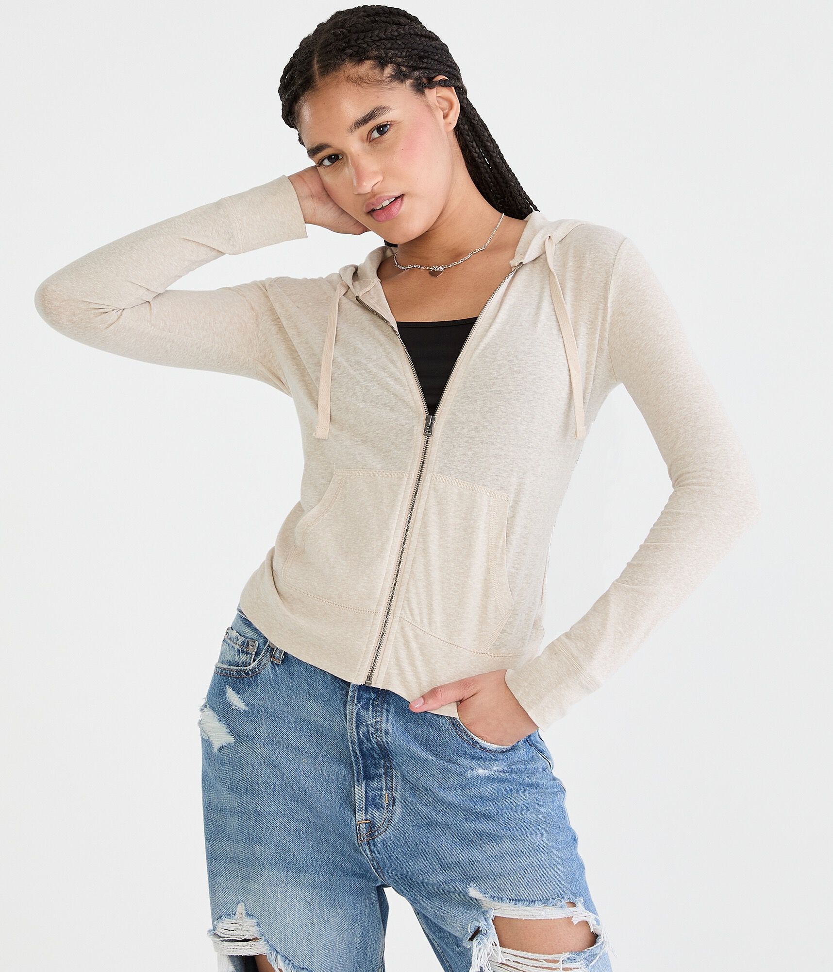 Lightweight Full-Zip Hoodie