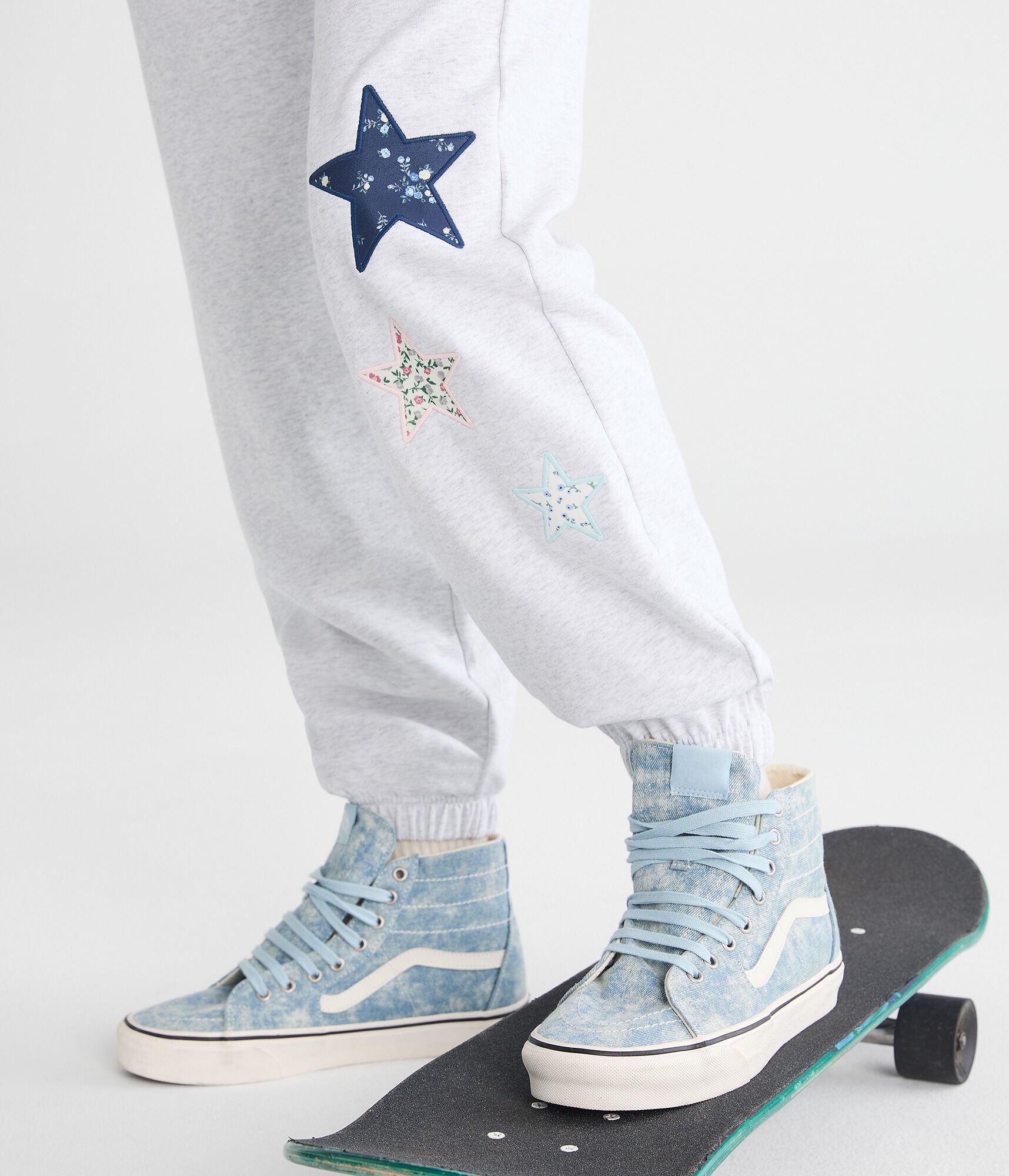 Cloud Soft Patchwork Slouchy High-Waisted Jogger Sweatpants