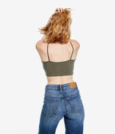 Seriously Soft Tie-Front Cutout Crop Top