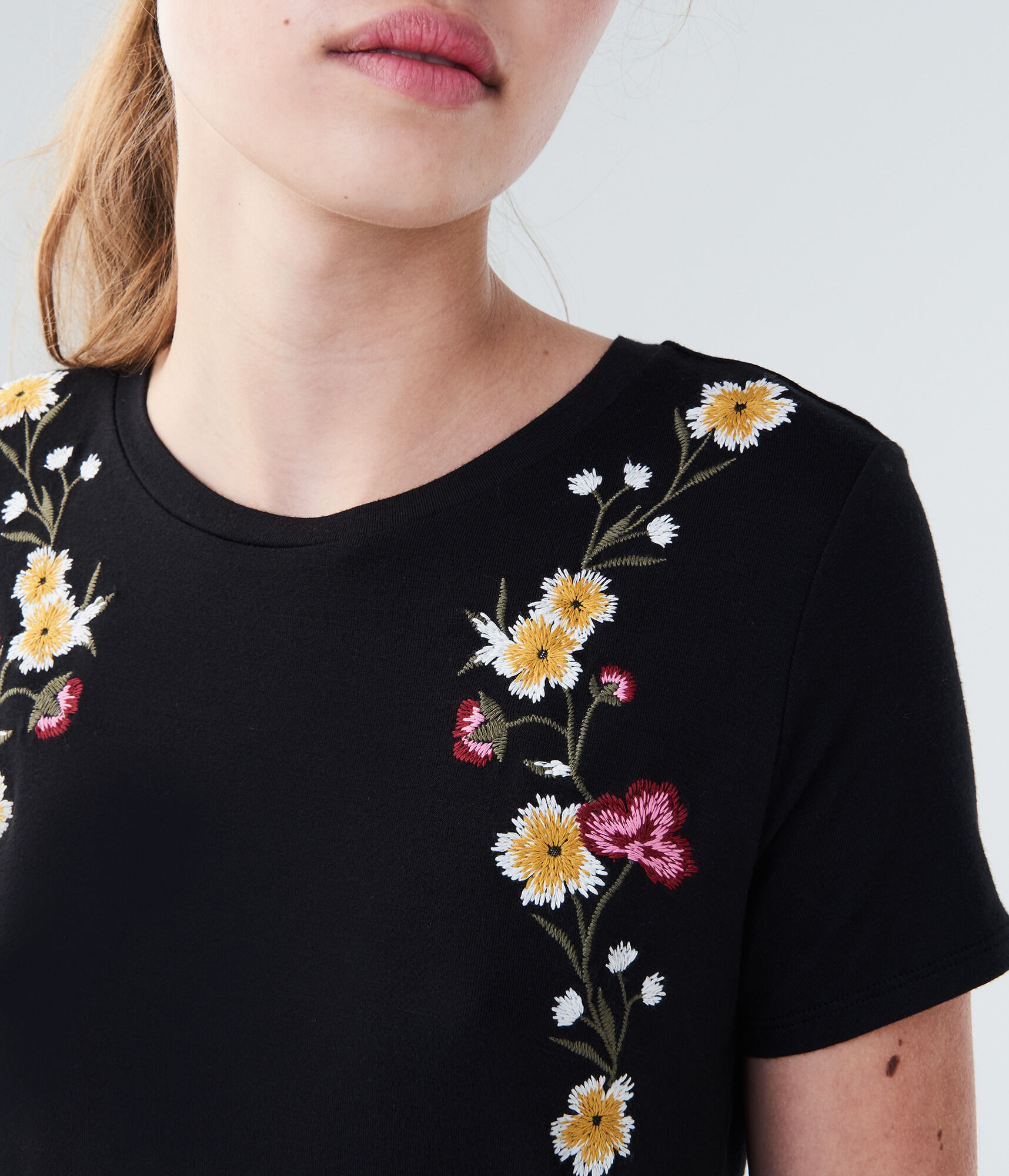 Seriously Soft Floral Embroidered Graphic Tee