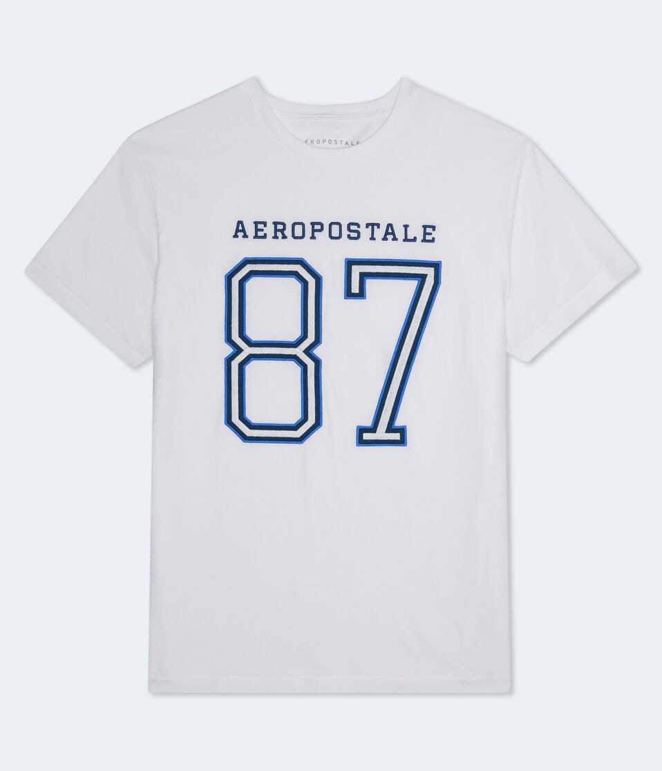 Aeropostale 87 Appliqué Graphic Tee
