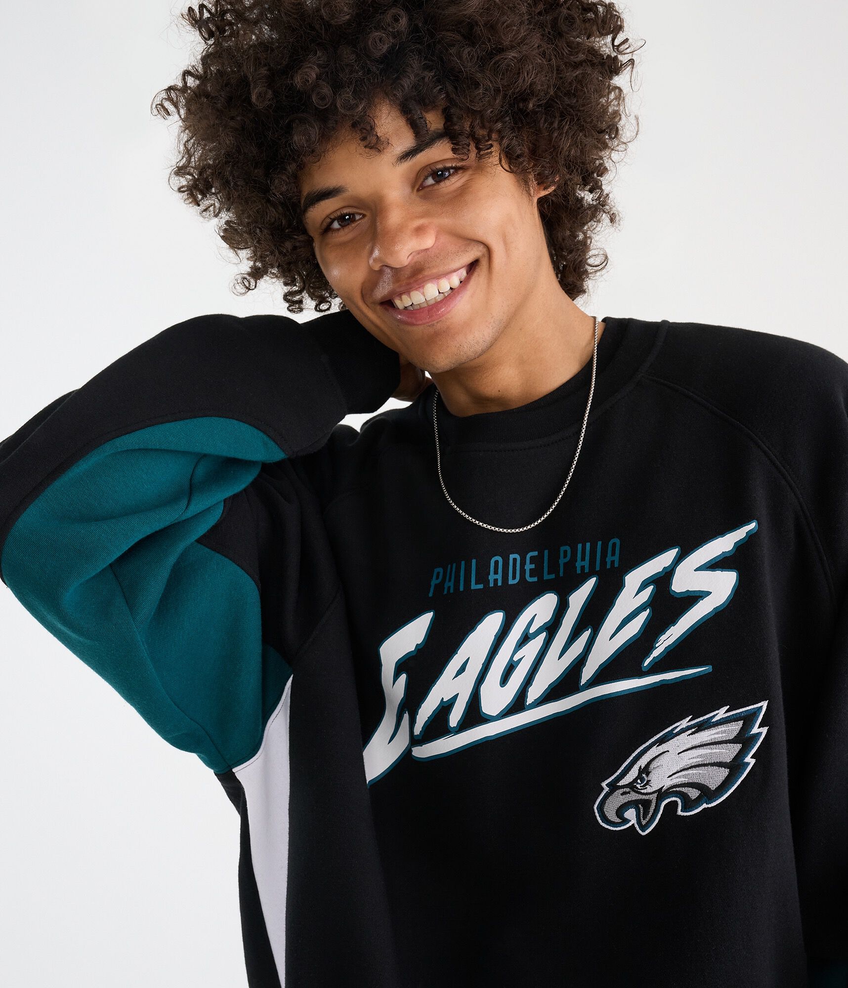 Philadelphia Eagles Colorblock Crew Sweatshirt
