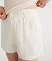 High-Rise Linen Shorts