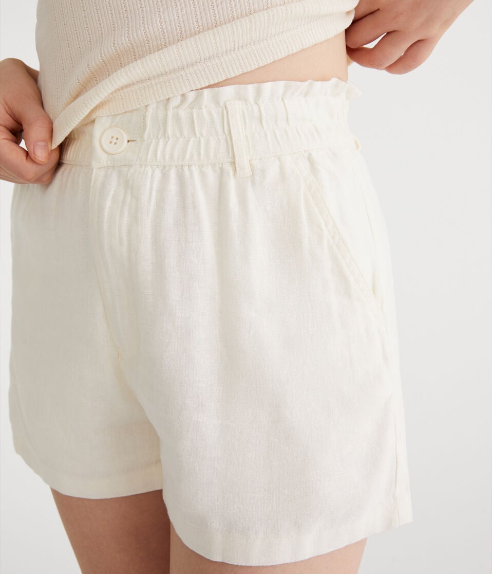 High-Rise Linen Shorts