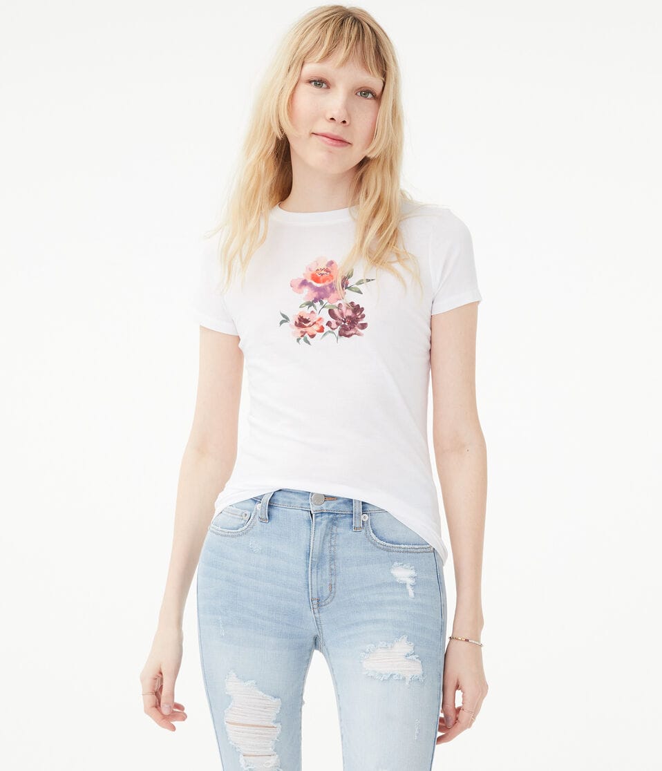 Watercolor Flowers Graphic Tee