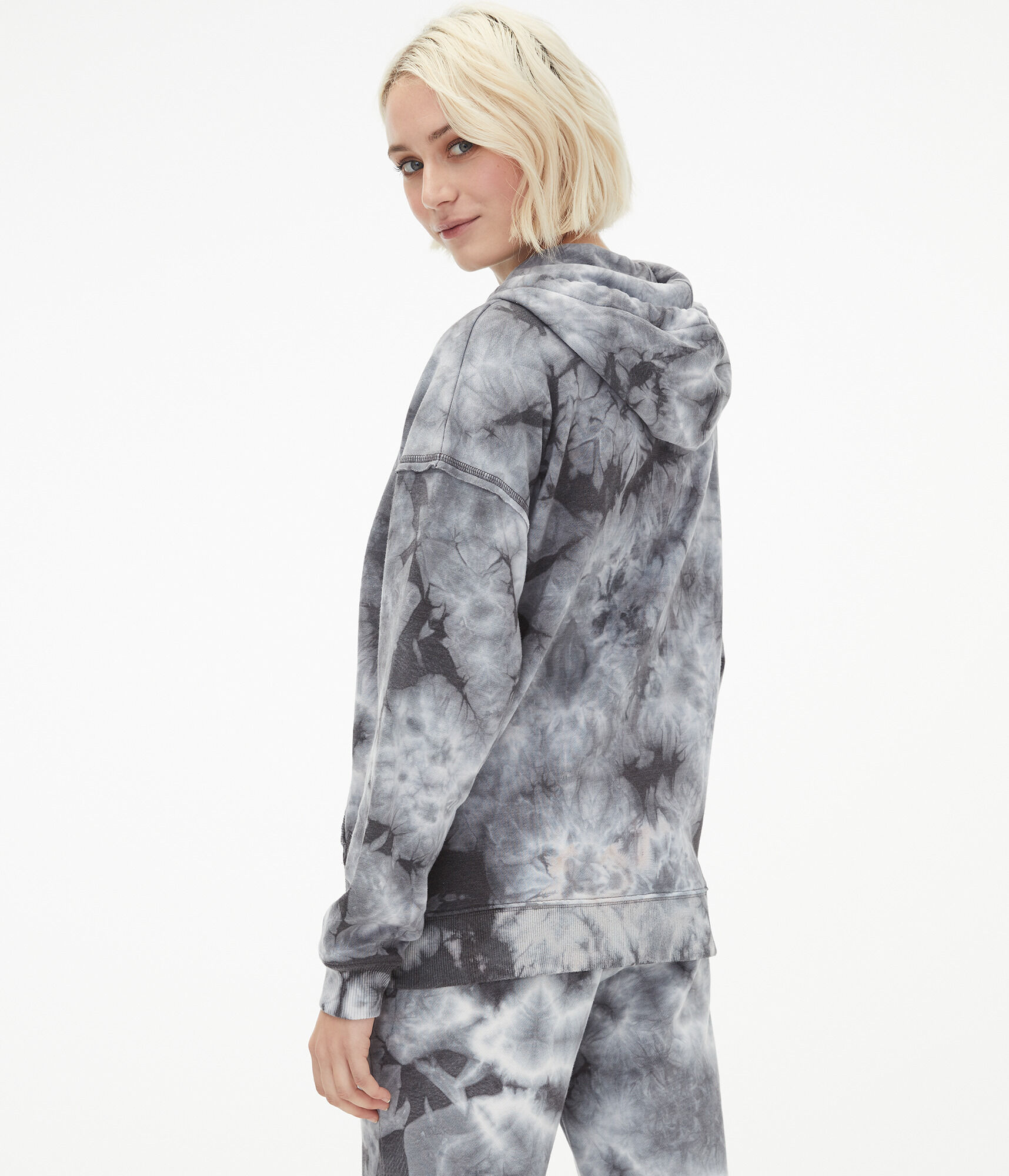 Tie-Dye Oversized Full-Zip Hoodie