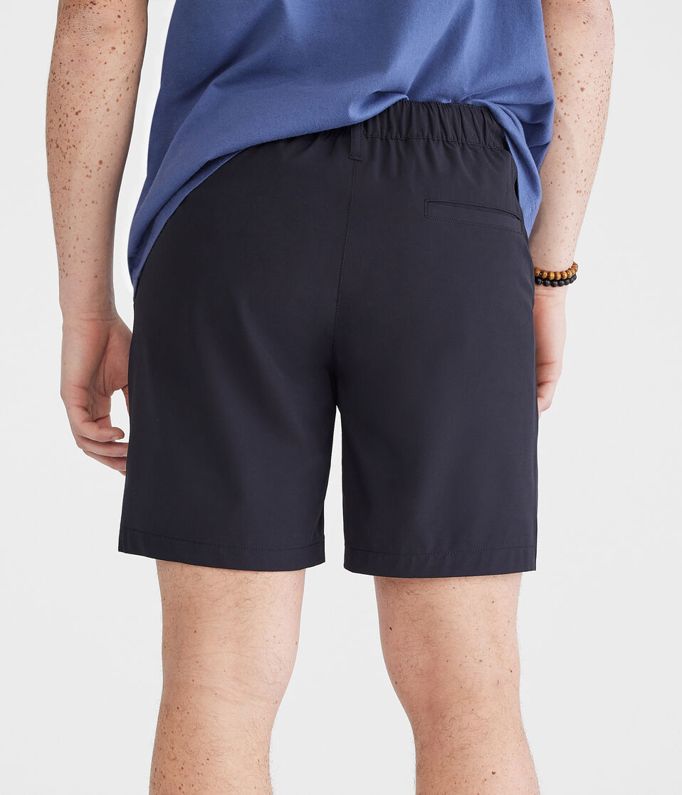 Hybrid Flat-Front Shorts 7"